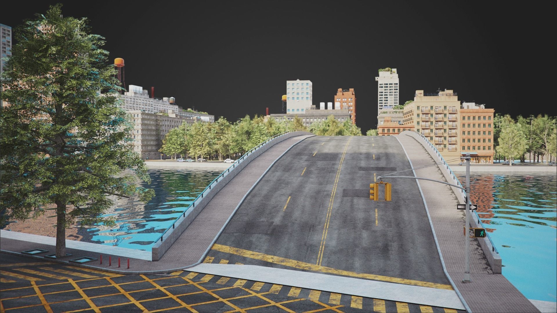 City C4 MAYA Low-poly 3D model_24