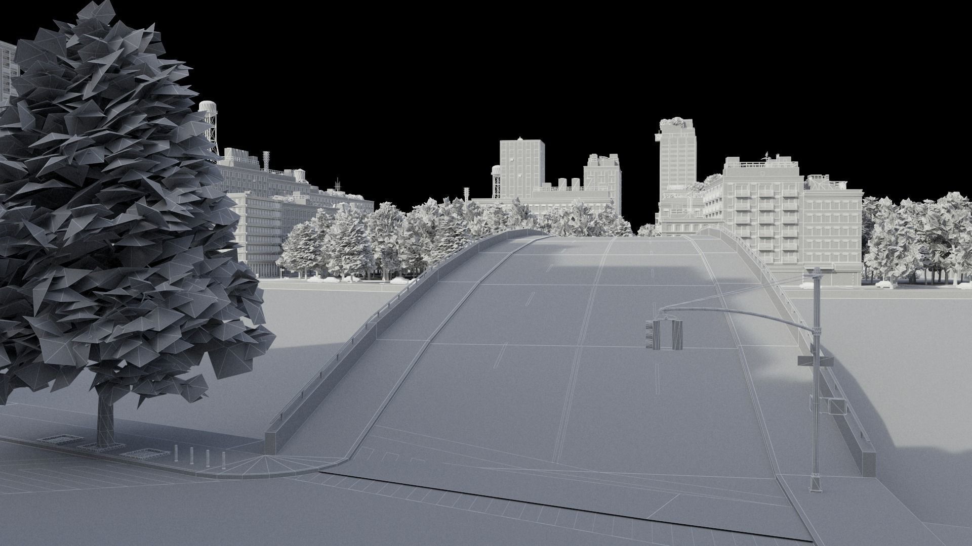 City C4 MAYA Low-poly 3D model_50