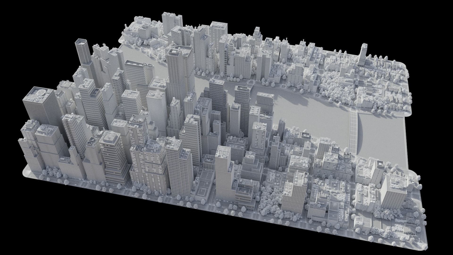 City C4 MAYA Low-poly 3D model_41