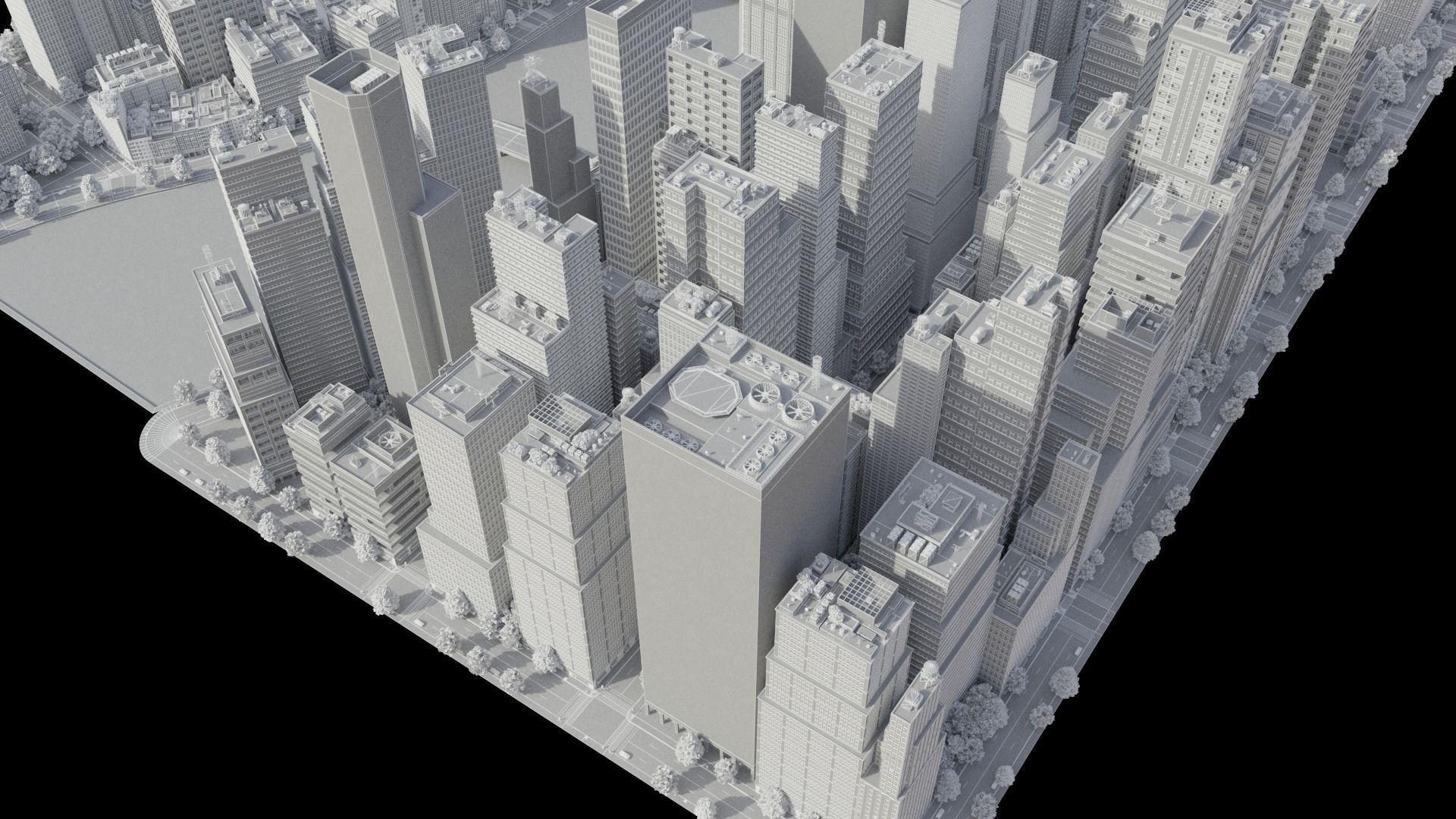 City C4 MAYA Low-poly 3D model_38