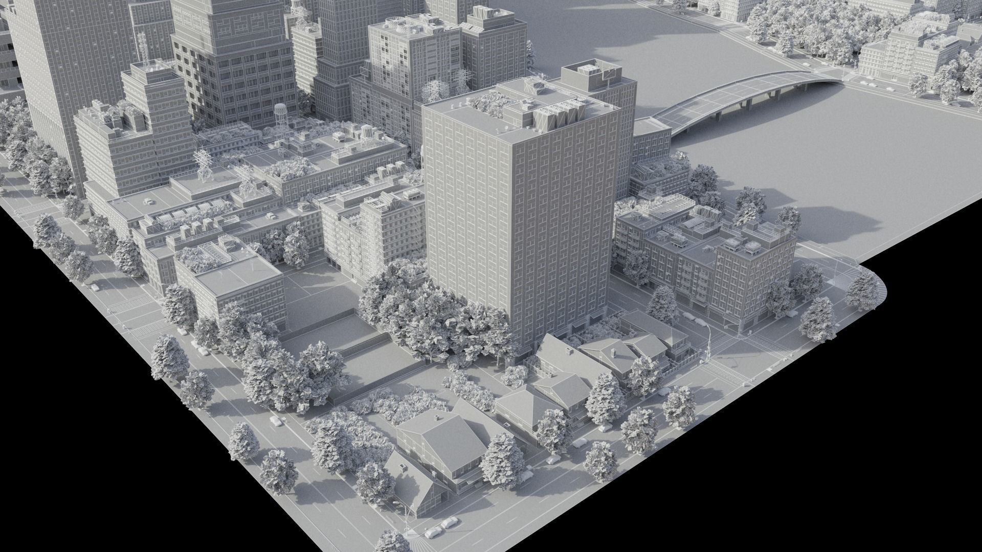 City C4 MAYA Low-poly 3D model_44