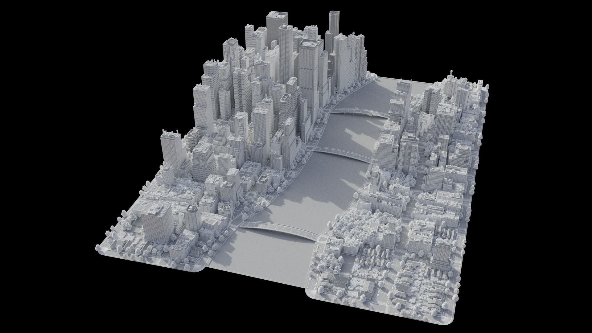 City C4 MAYA Low-poly 3D model_33