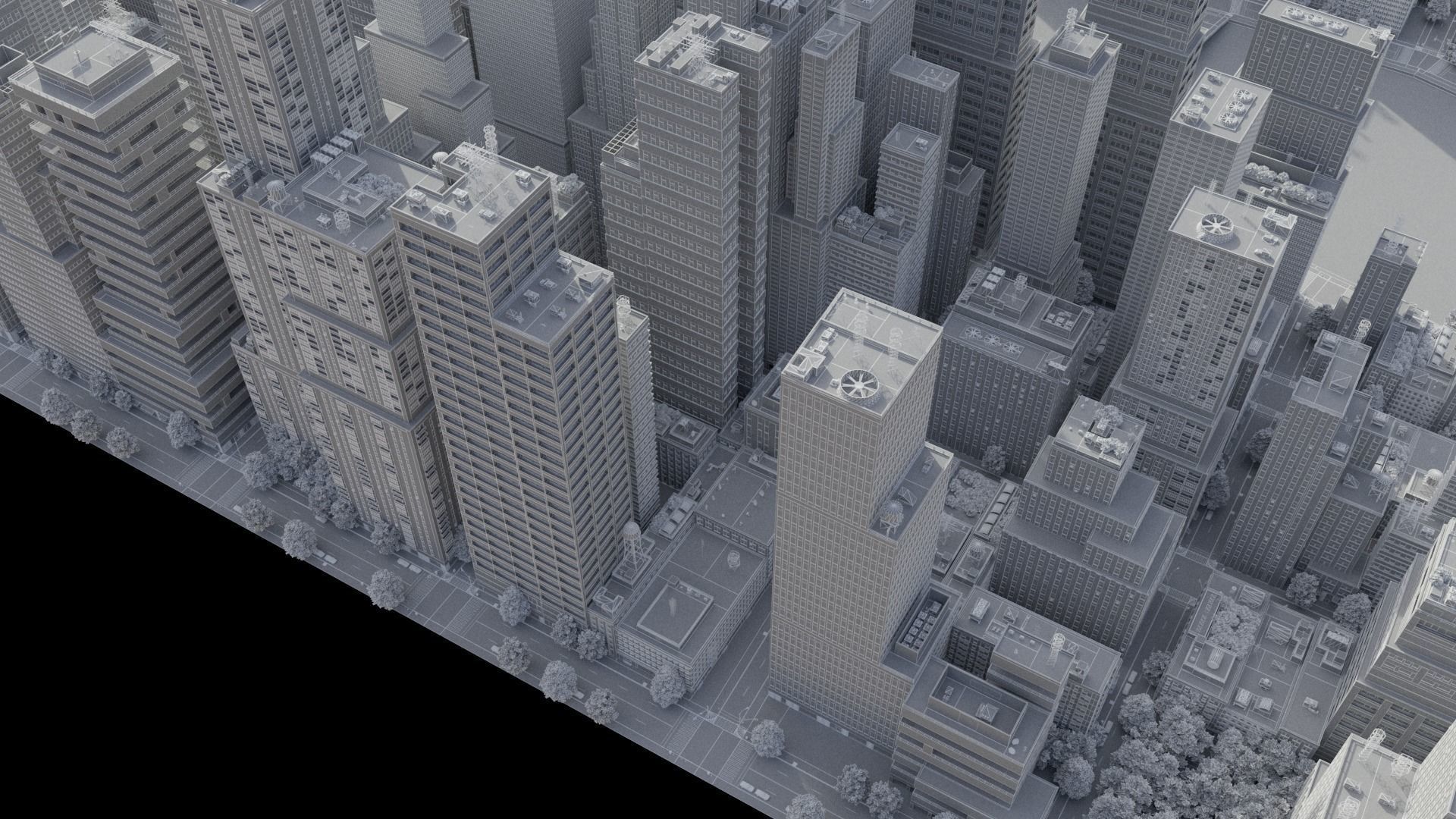 City C4 MAYA Low-poly 3D model_43
