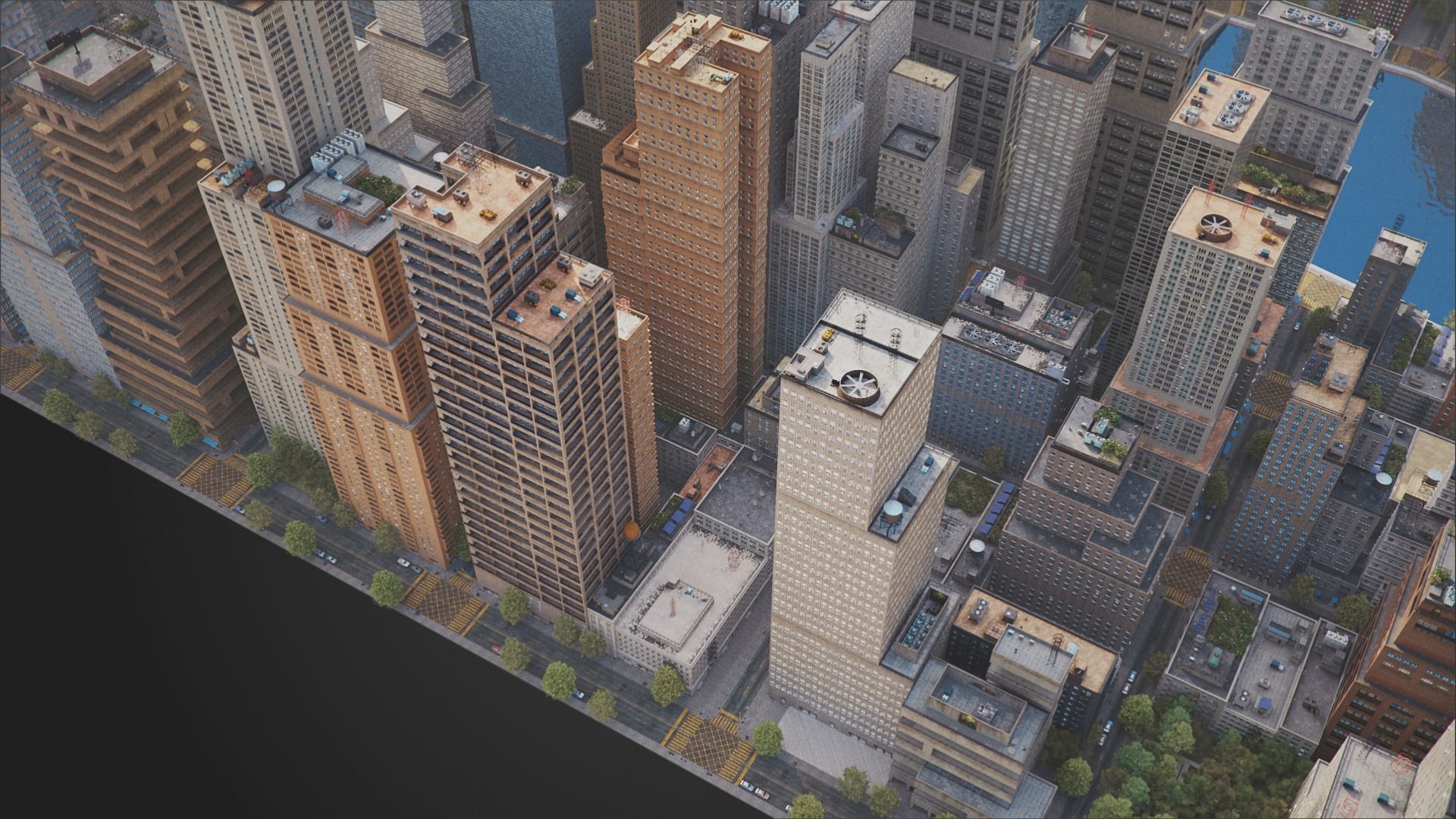 City C4 MAYA Low-poly 3D model_15