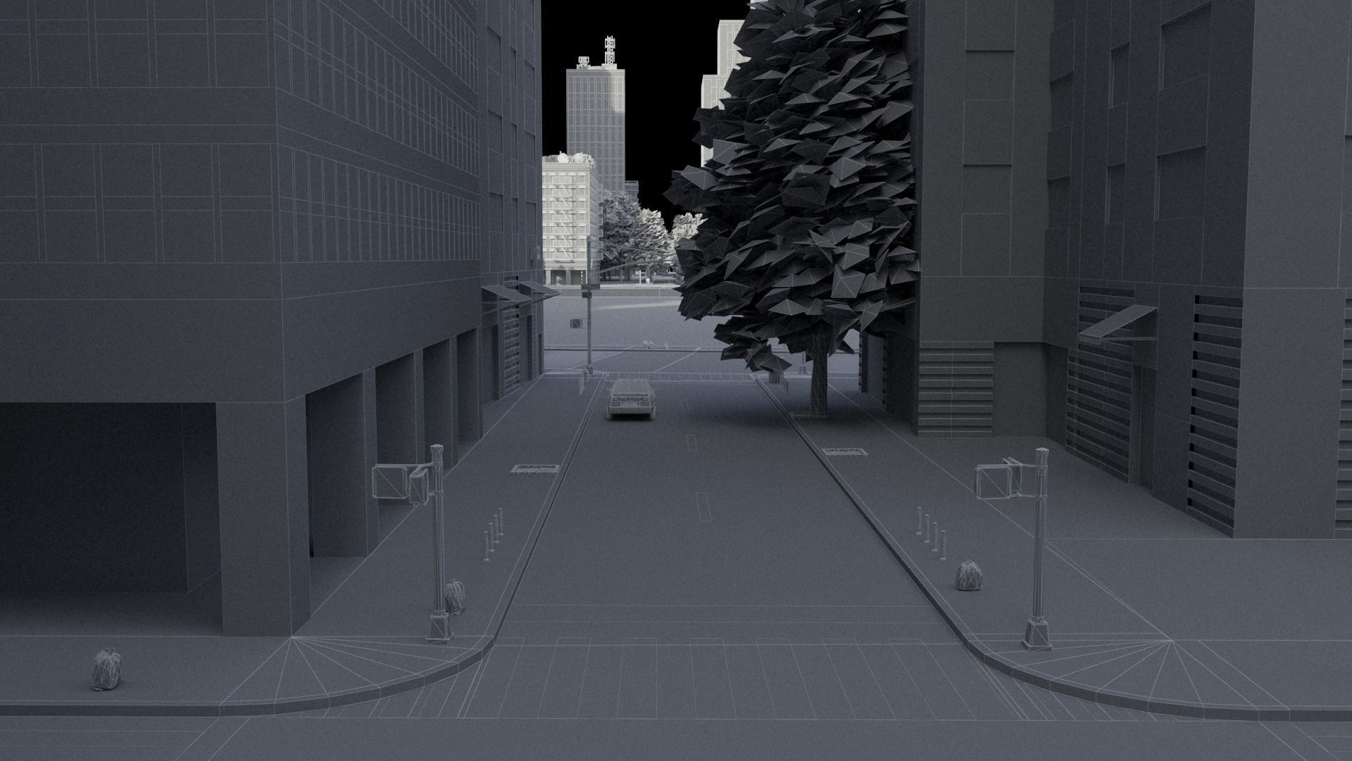 City C4 MAYA Low-poly 3D model_56