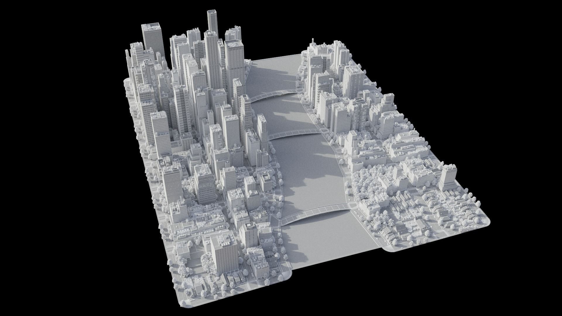 City C4 MAYA Low-poly 3D model_34
