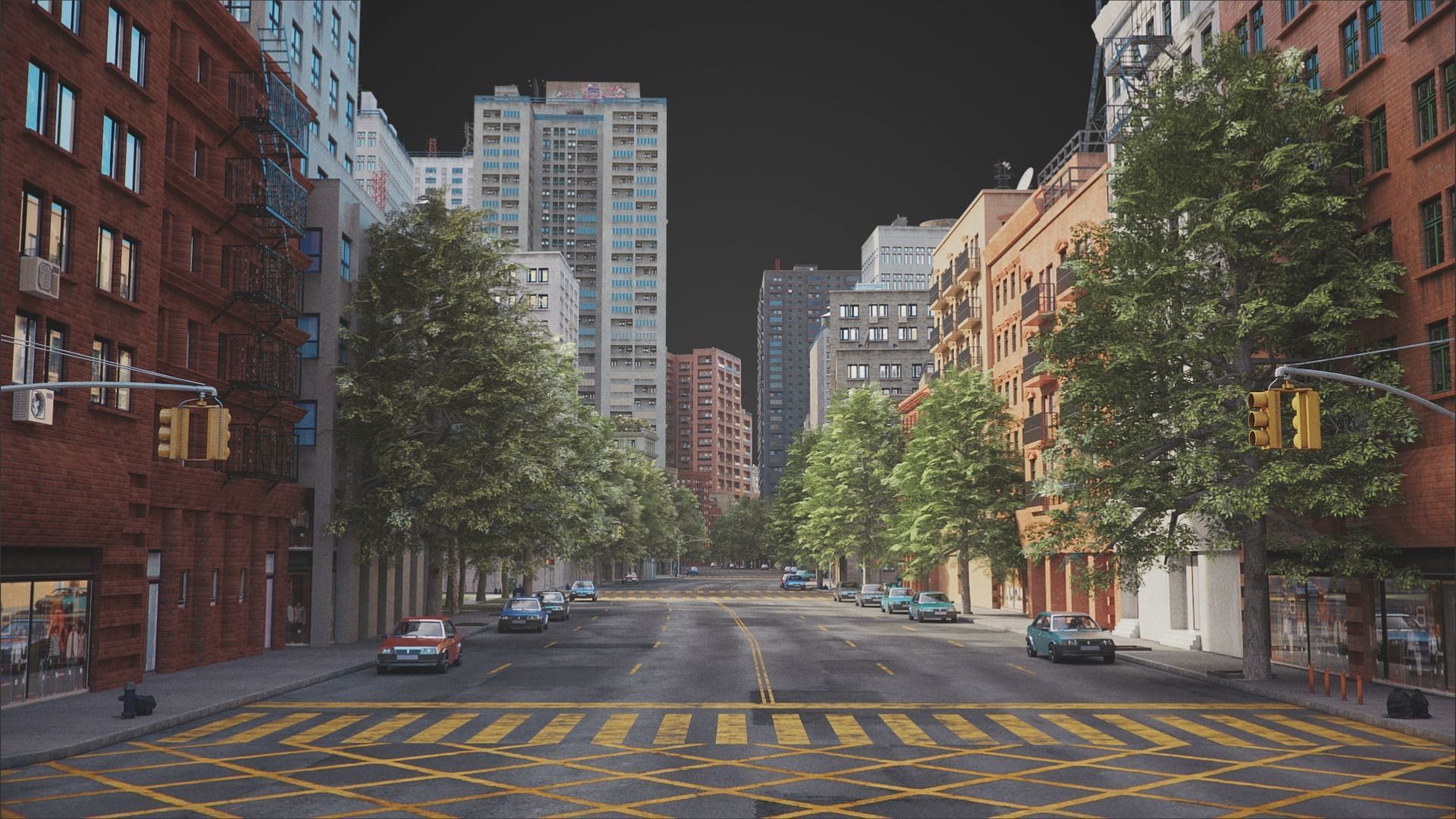 City C4 MAYA Low-poly 3D model_25