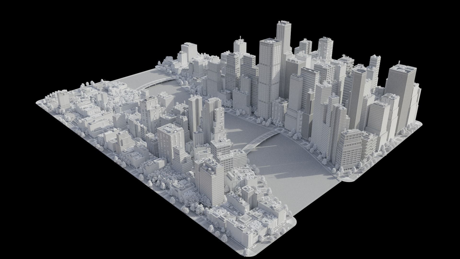 City C4 MAYA Low-poly 3D model_29