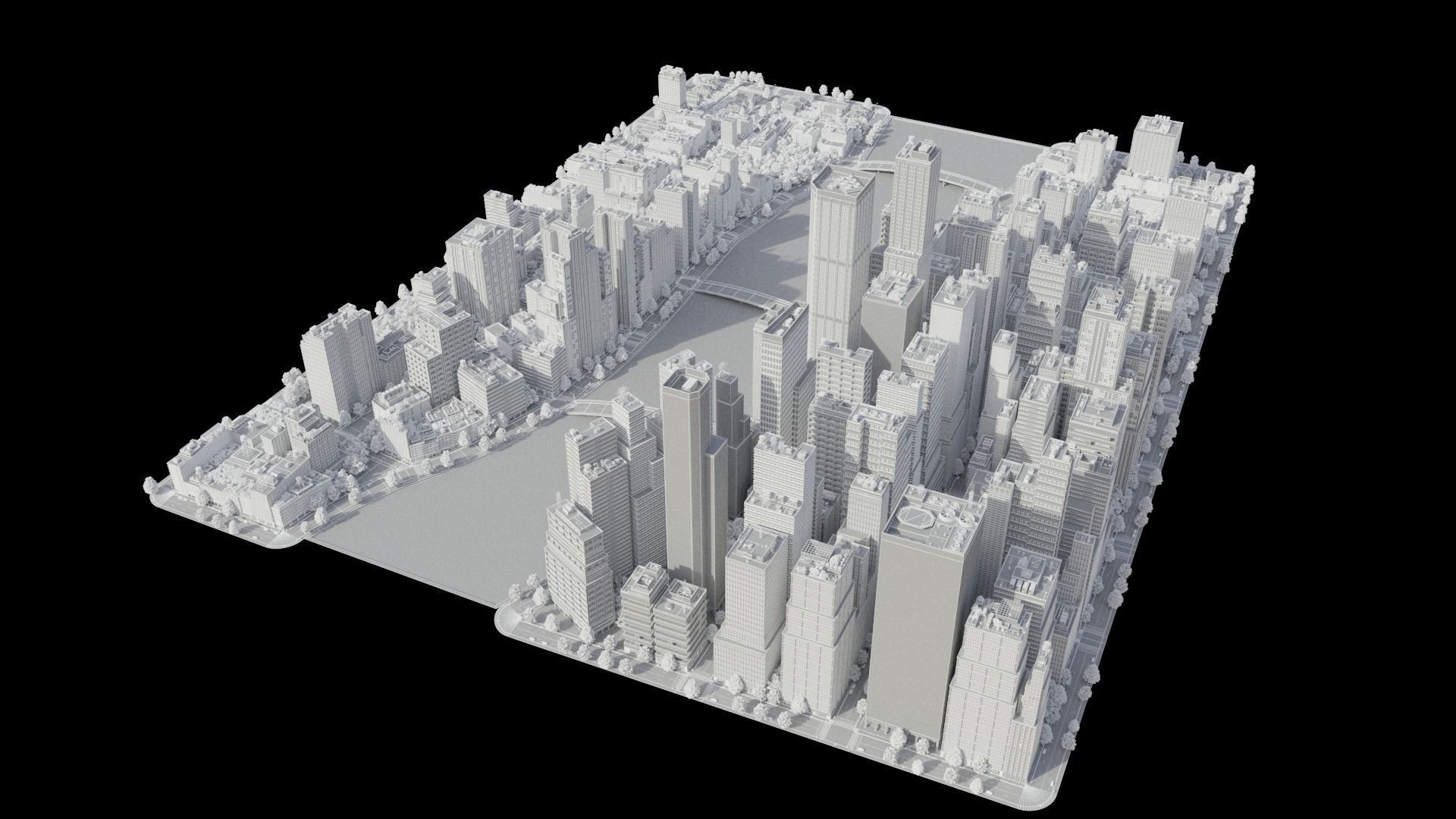 City C4 MAYA Low-poly 3D model_37