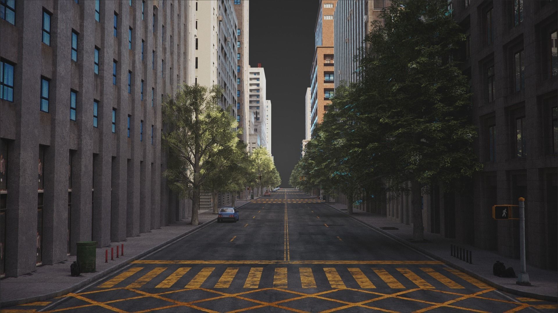 City C4 MAYA Low-poly 3D model_22