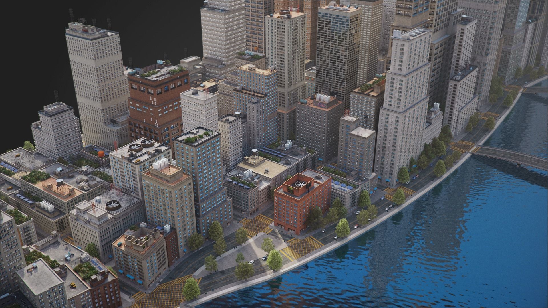 City C4 MAYA Low-poly 3D model_17