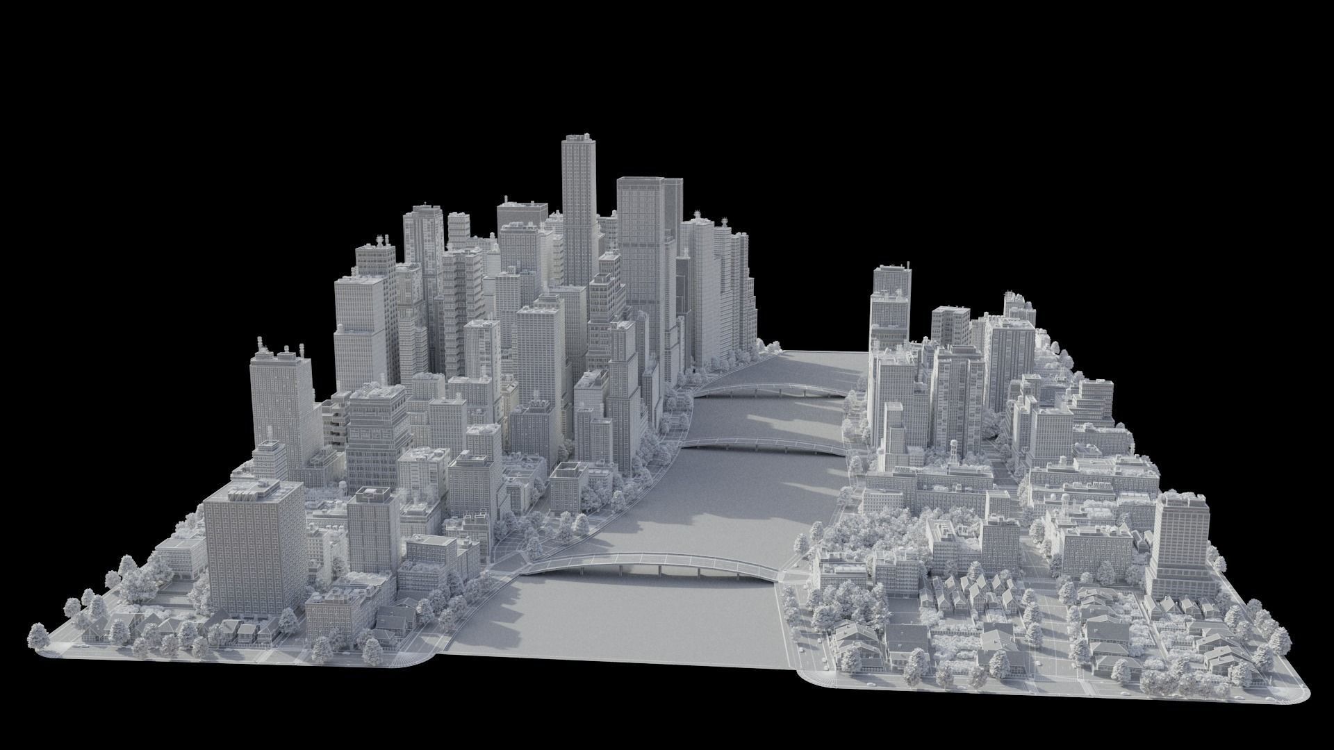 City C4 MAYA Low-poly 3D model_31