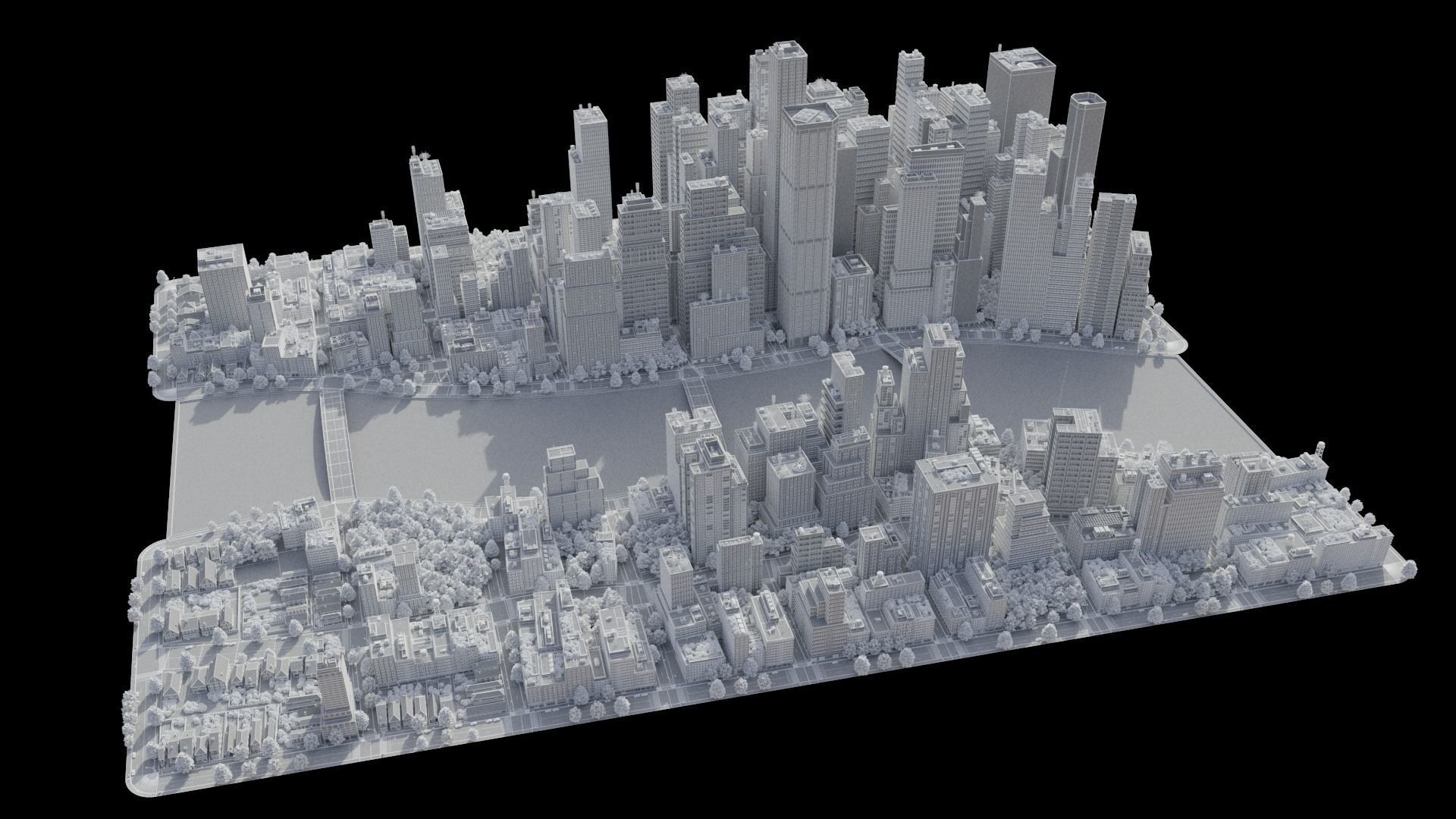 City C4 MAYA Low-poly 3D model_36