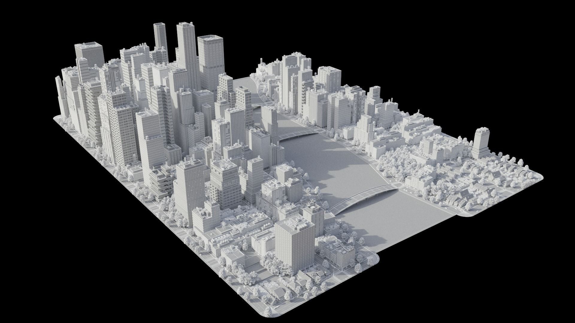City C4 MAYA Low-poly 3D model_35