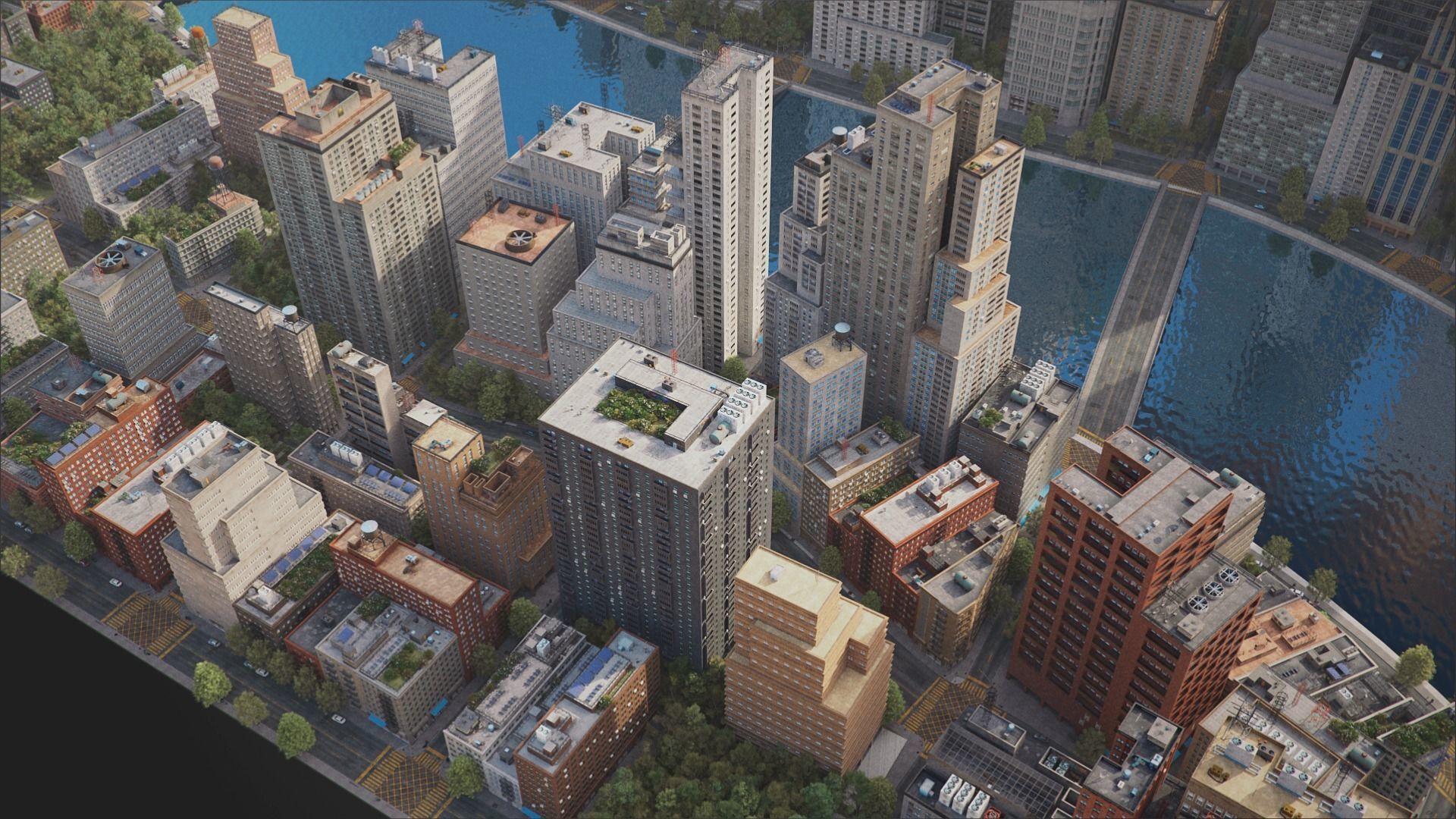 City C4 MAYA Low-poly 3D model_13