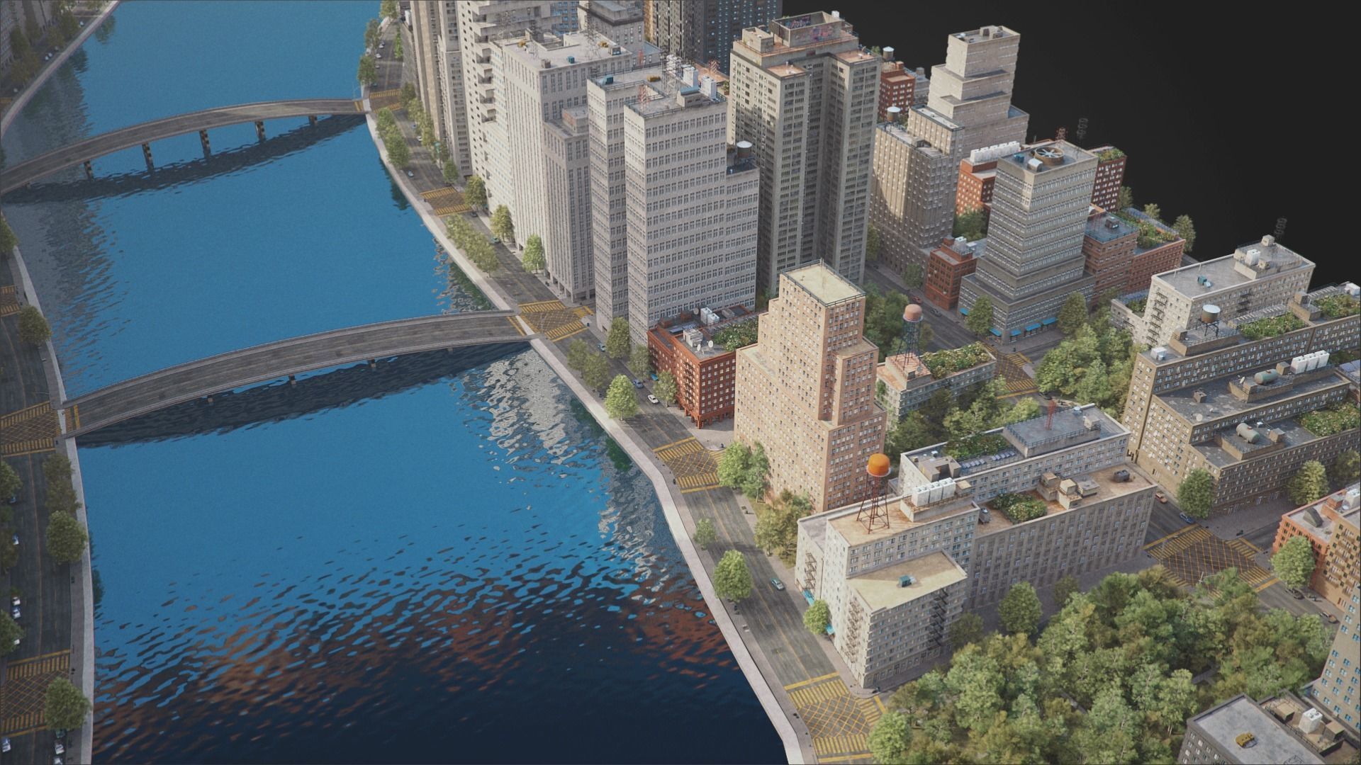 City C4 MAYA Low-poly 3D model_18