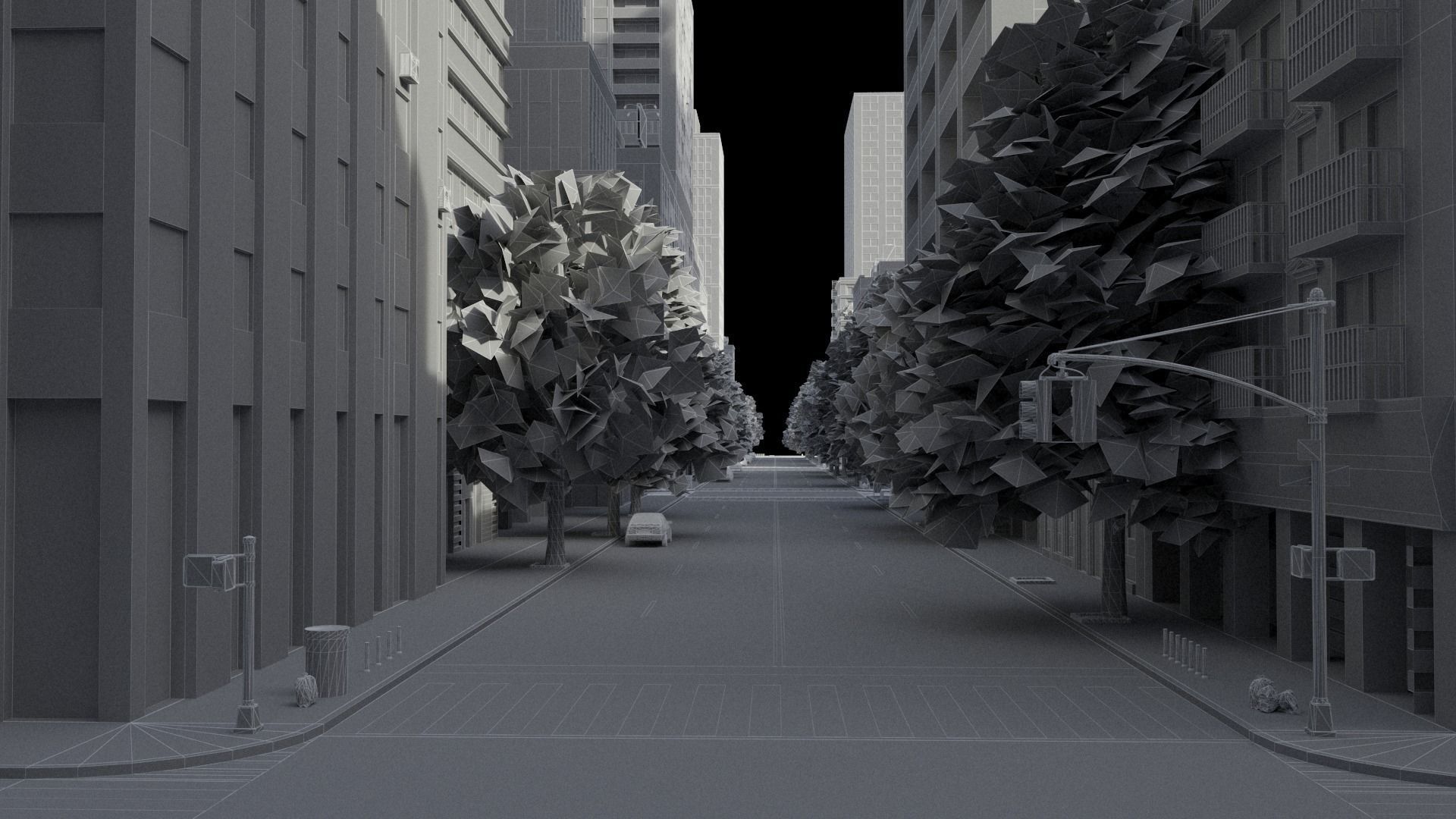 City C4 MAYA Low-poly 3D model_49