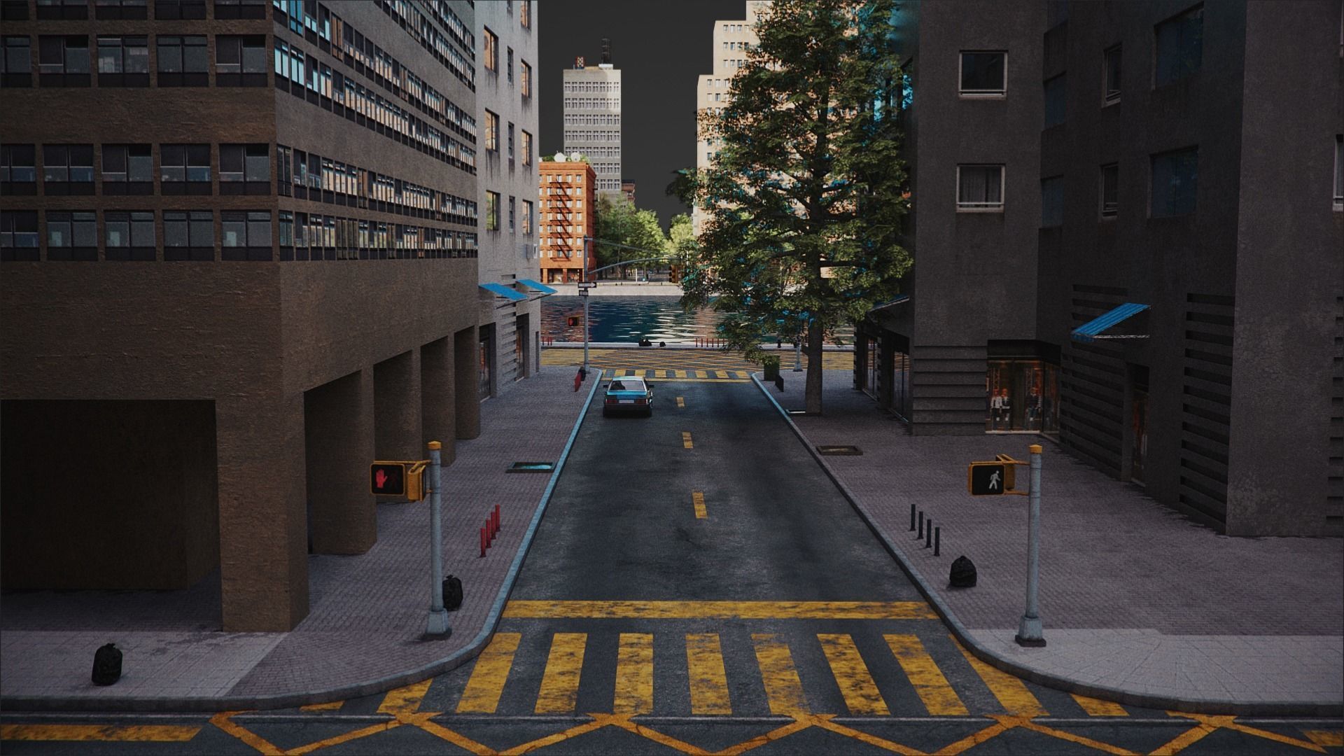 City C4 MAYA Low-poly 3D model_28