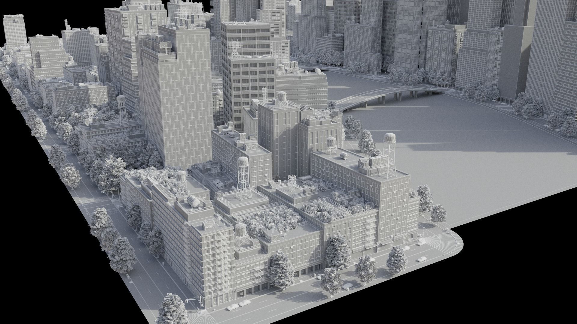 City C4 MAYA Low-poly 3D model_51