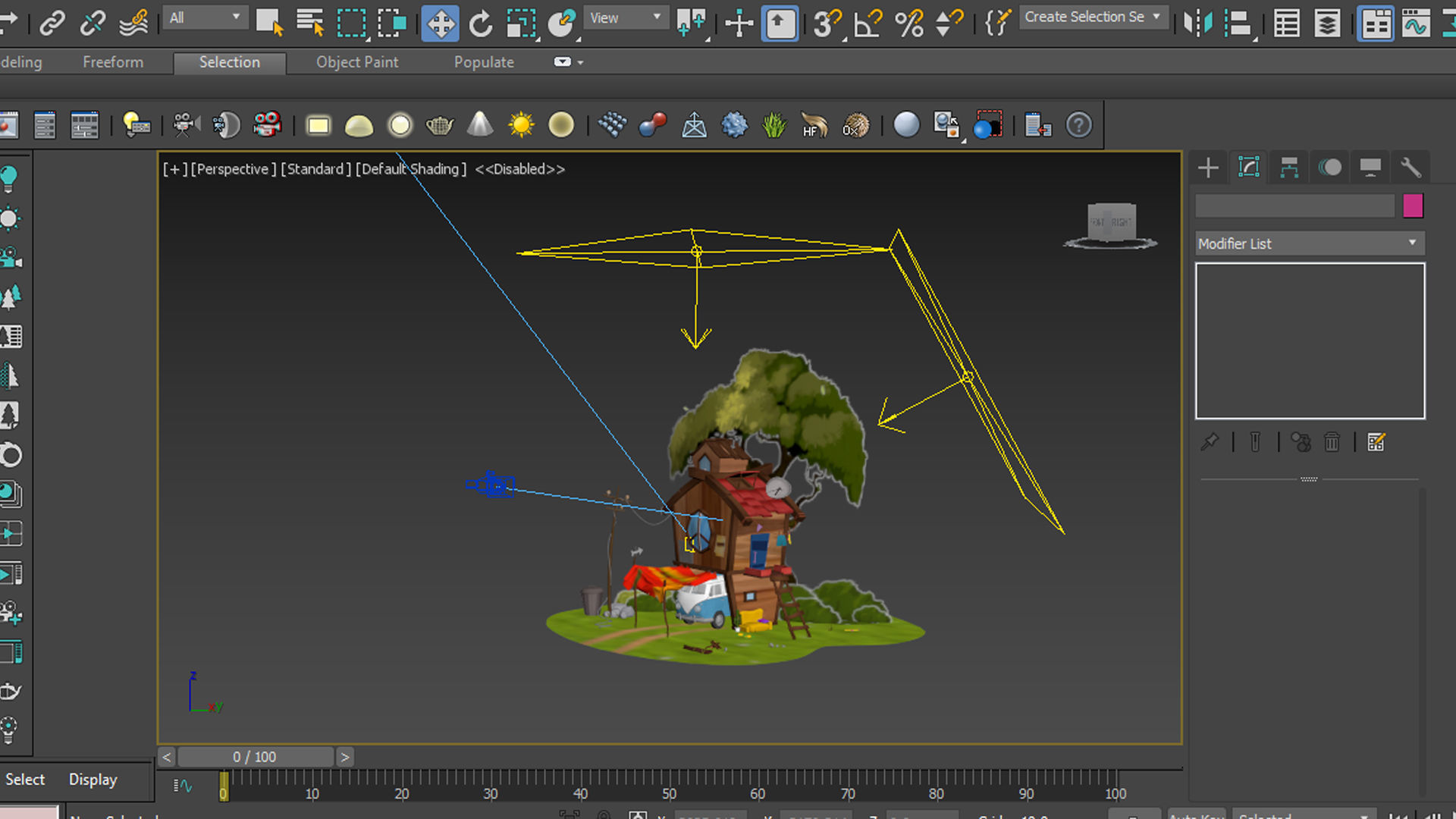 stylized house 3d   Low-poly 3D model_3