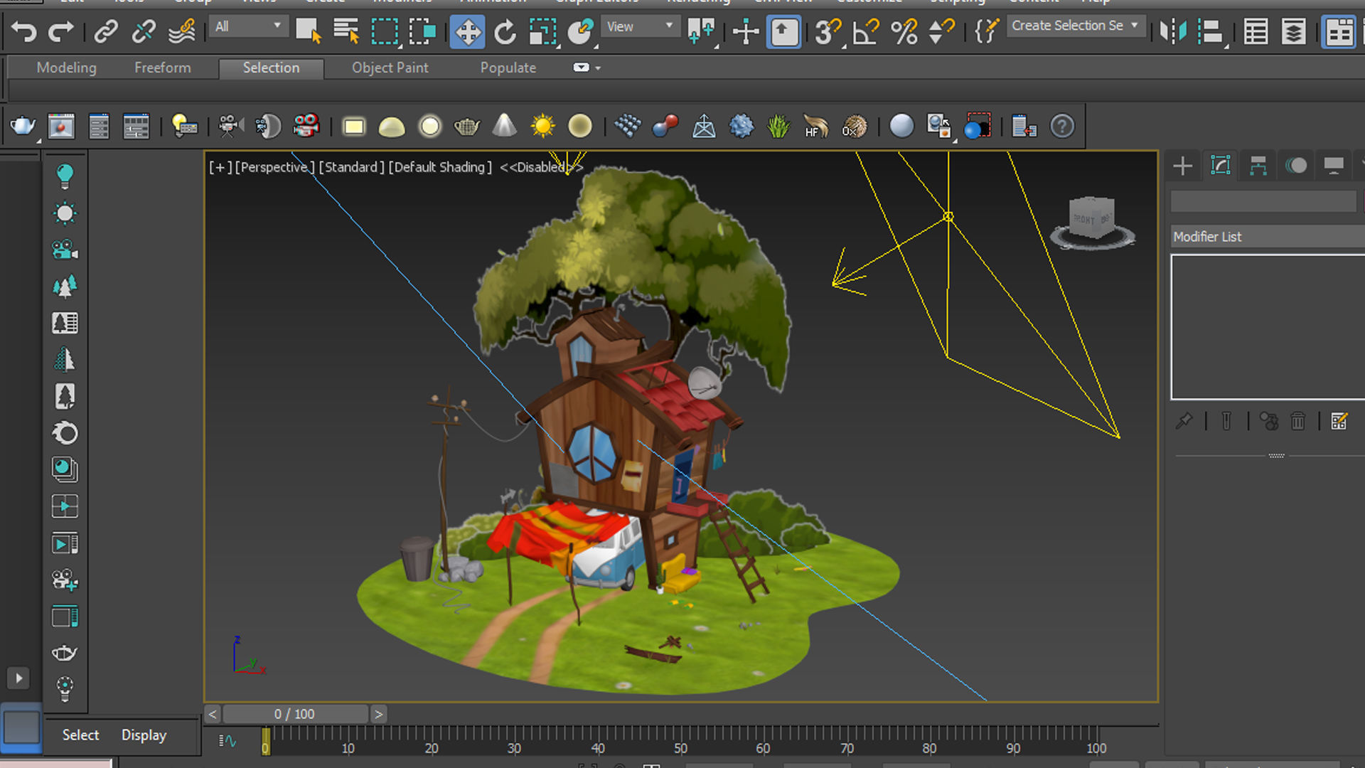 stylized house 3d   Low-poly 3D model_2