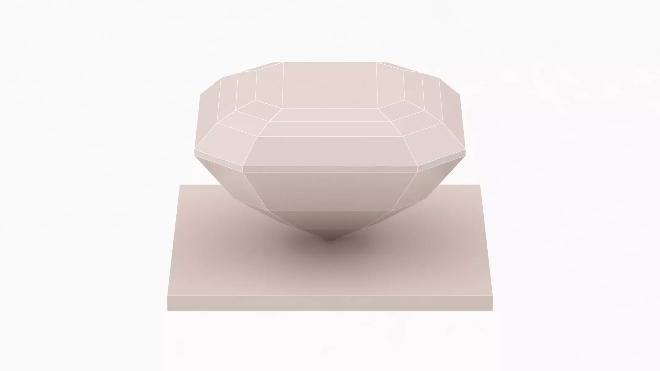 ASSCHER Cut Diamond - 3D Printable 3D model_0