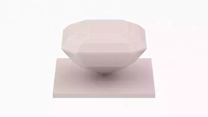 ASSCHER Cut Diamond - 3D Printable