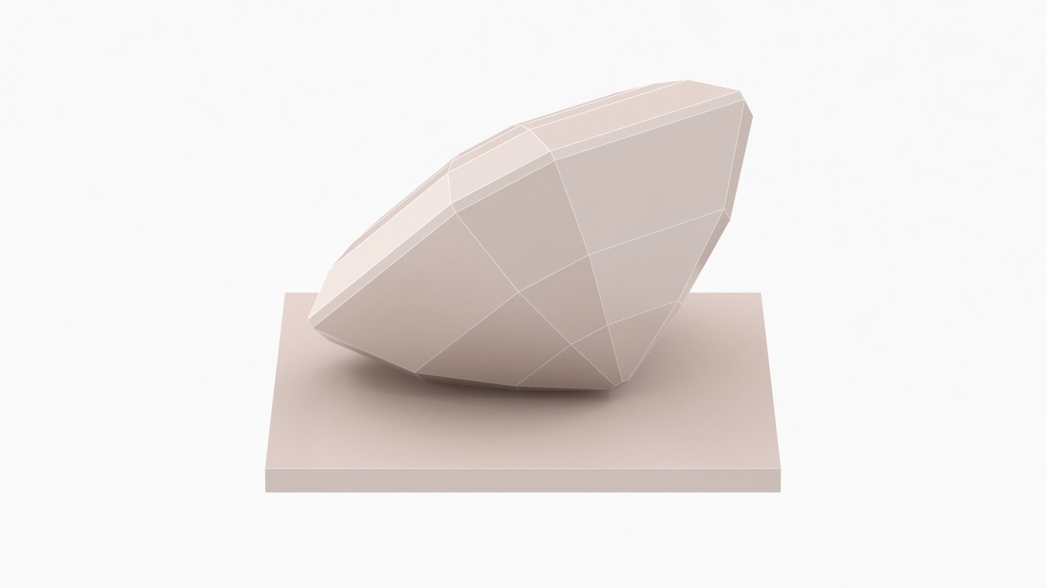 ASSCHER Cut Diamond - 3D Printable 3D model_6