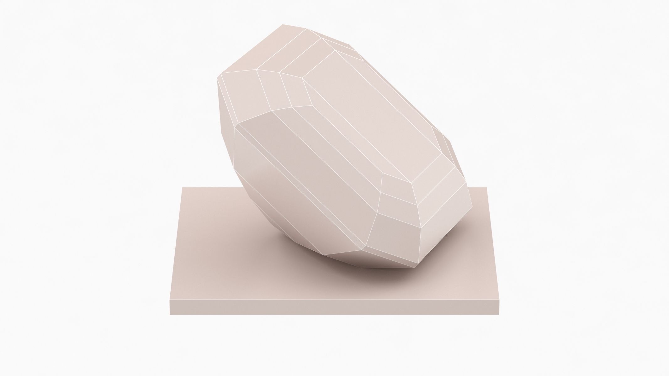 ASSCHER Cut Diamond - 3D Printable 3D model_5