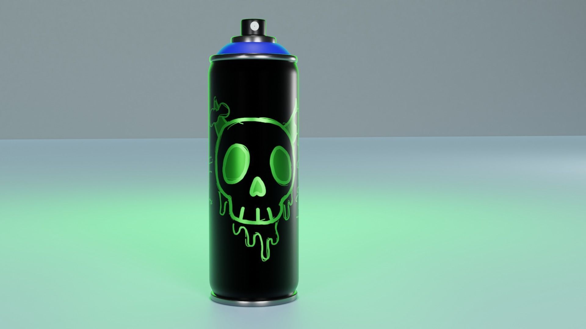 Spray can Free 3D model_1