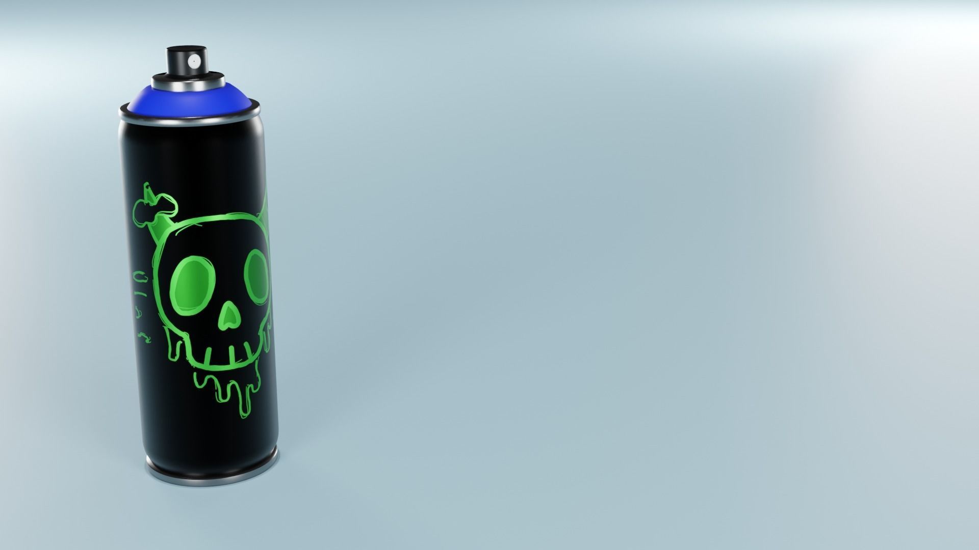 Spray can Free 3D model_3