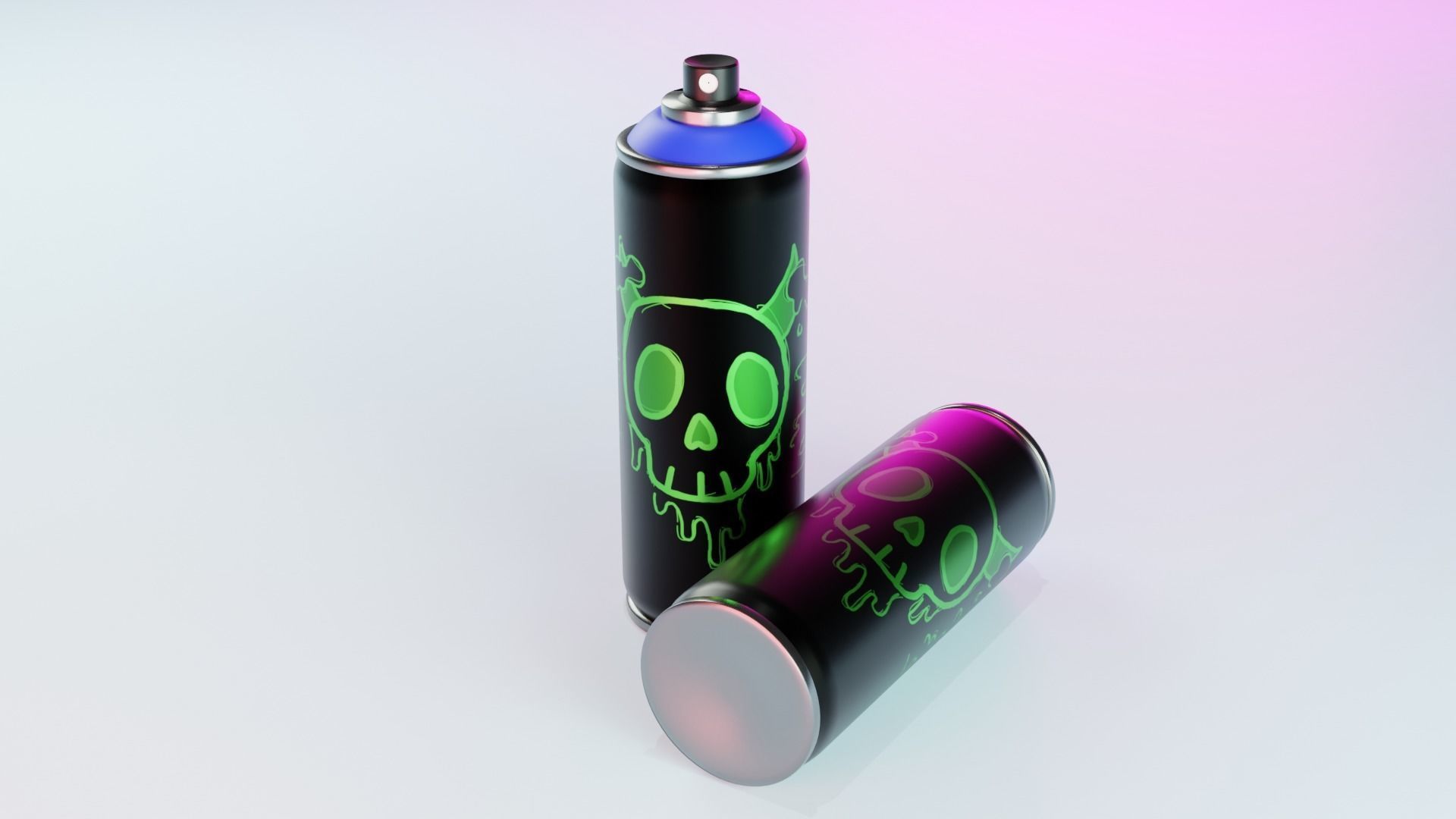 Spray can Free 3D model_2