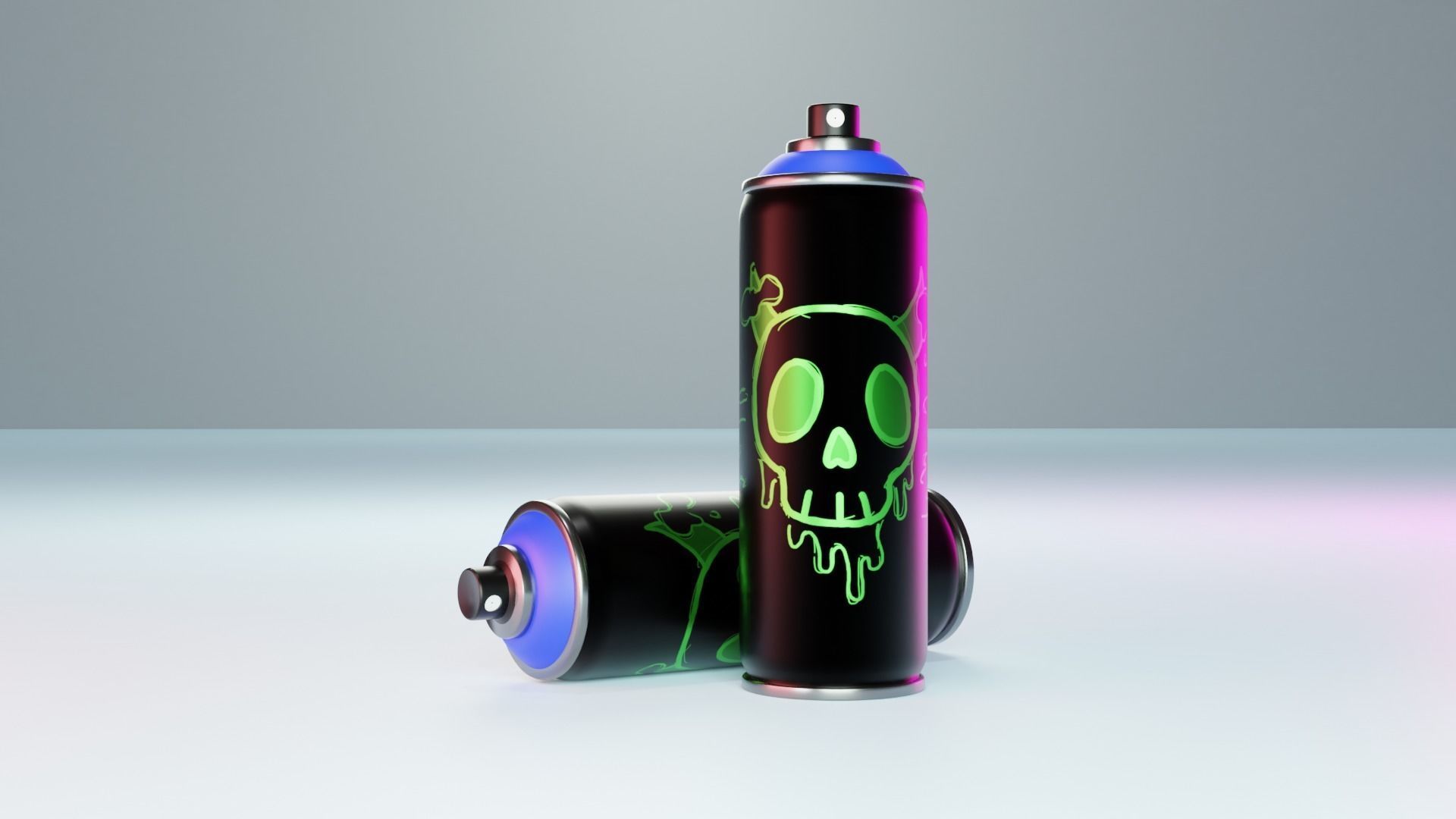 Spray can Free 3D model_4