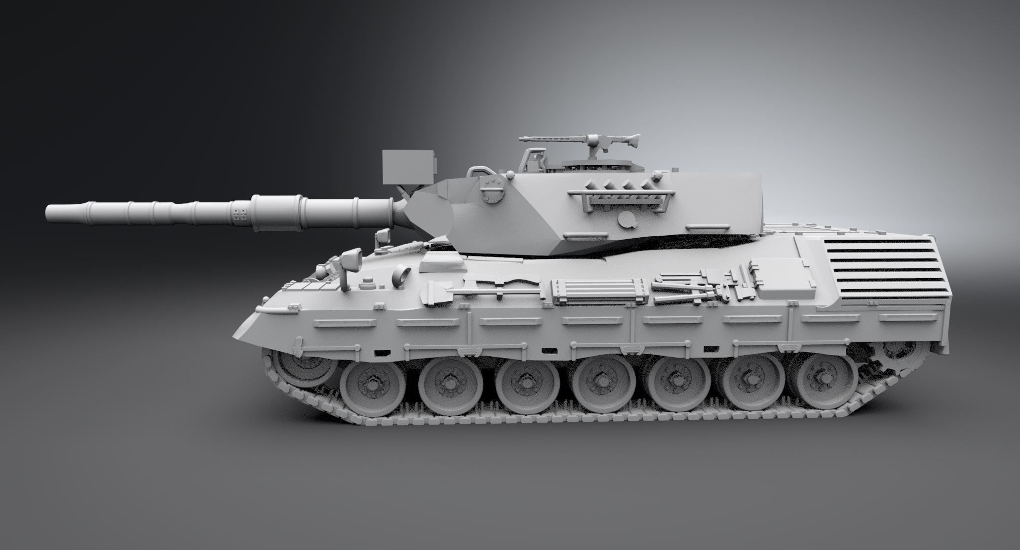 Leopard 1 A4 Scale model 3D print model_1