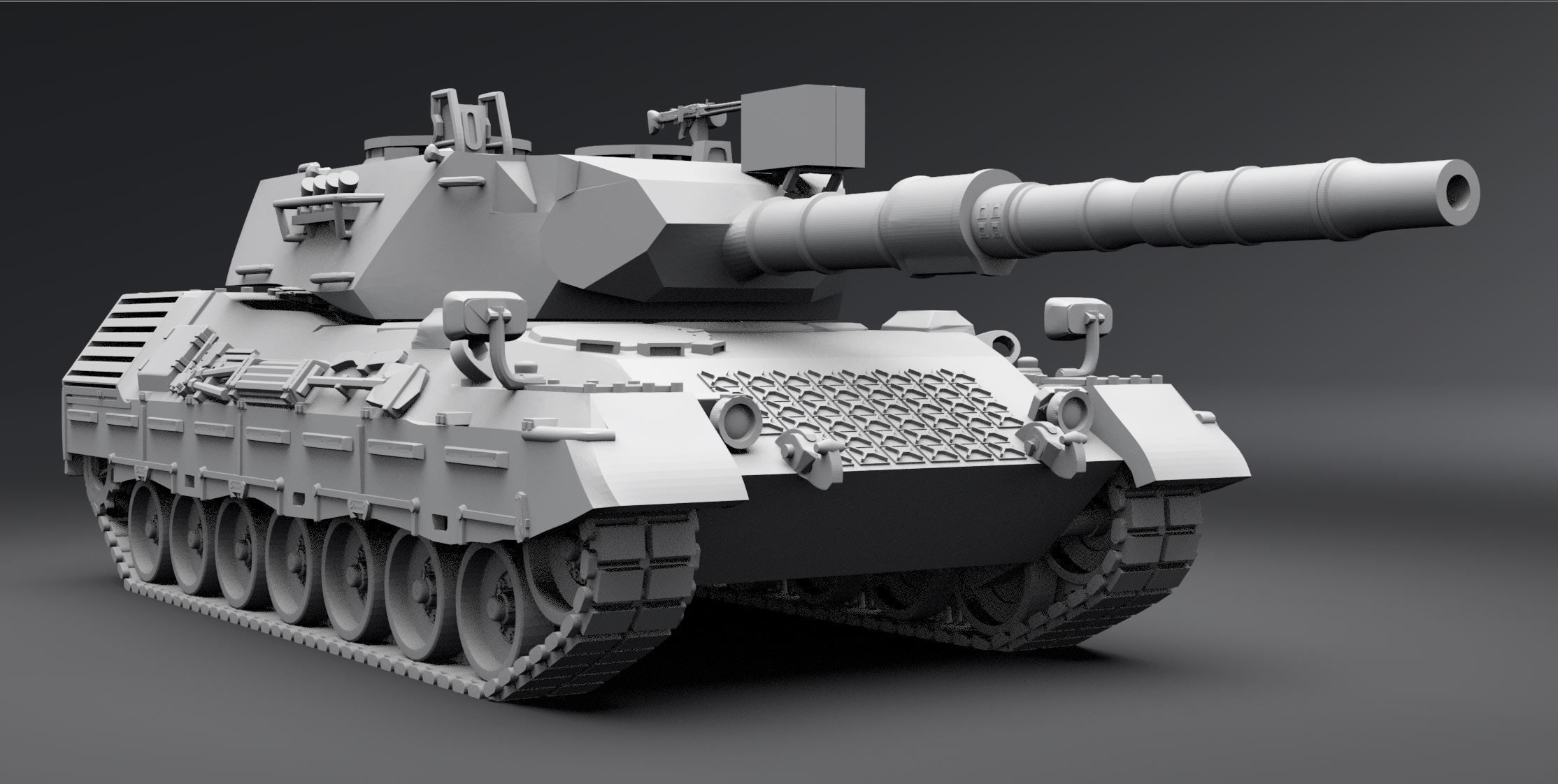 Leopard 1 A4 Scale model 3D print model_4