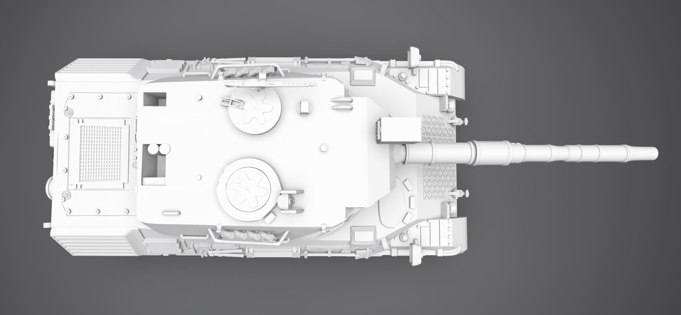 Leopard 1 A4 Scale model 3D print model_3