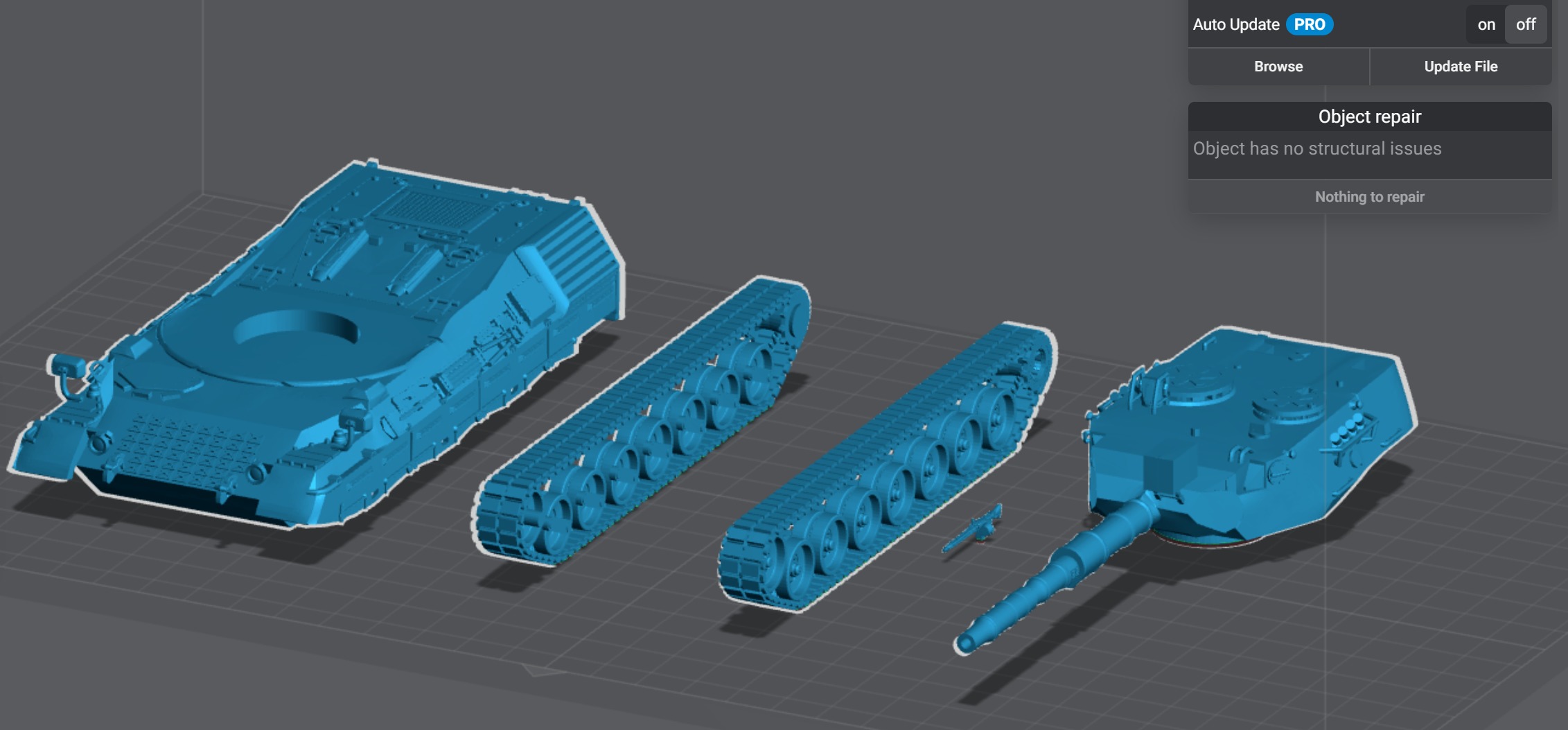 Leopard 1 A4 Scale model 3D print model_5