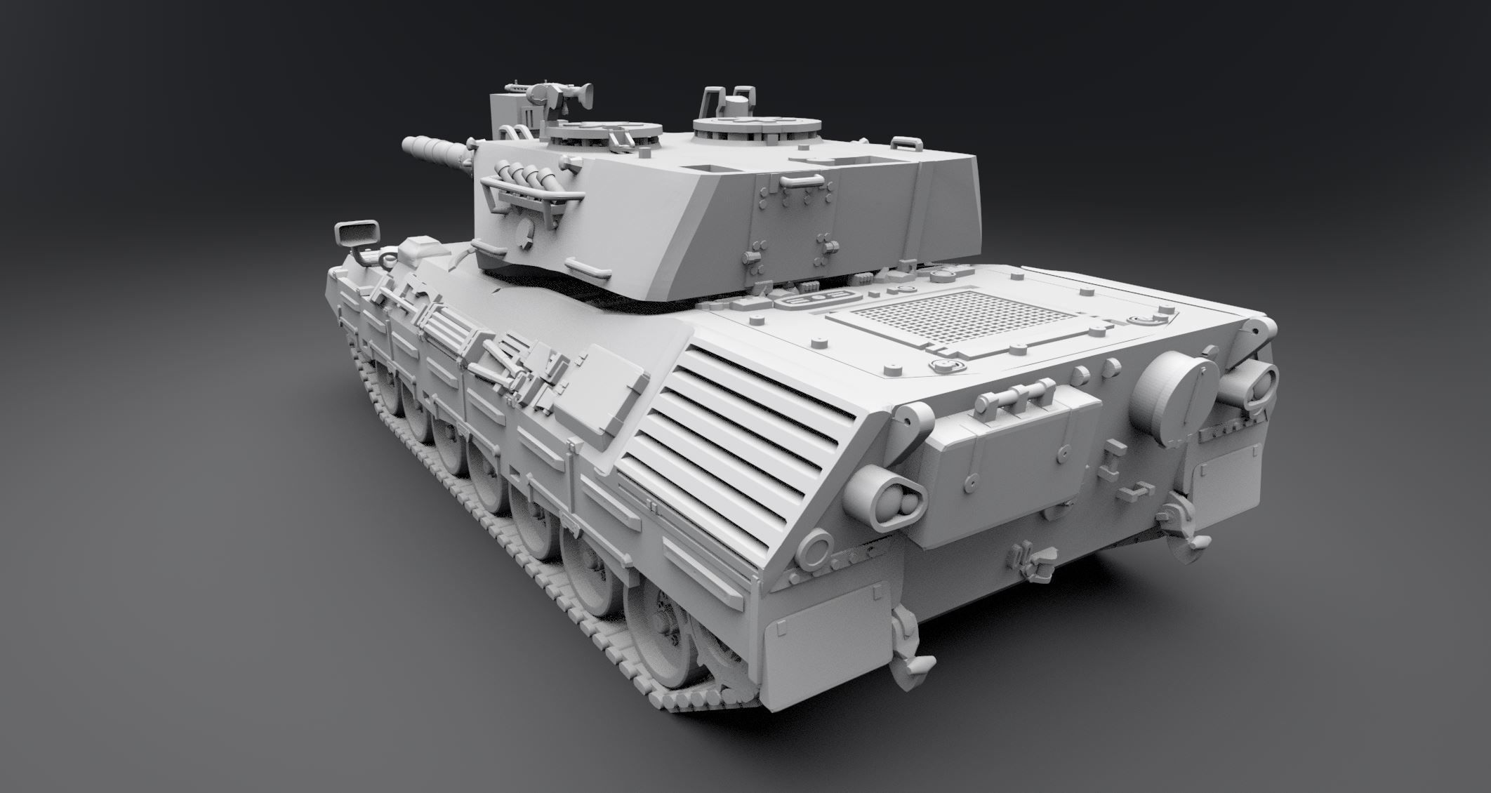 Leopard 1 A4 Scale model 3D print model_2