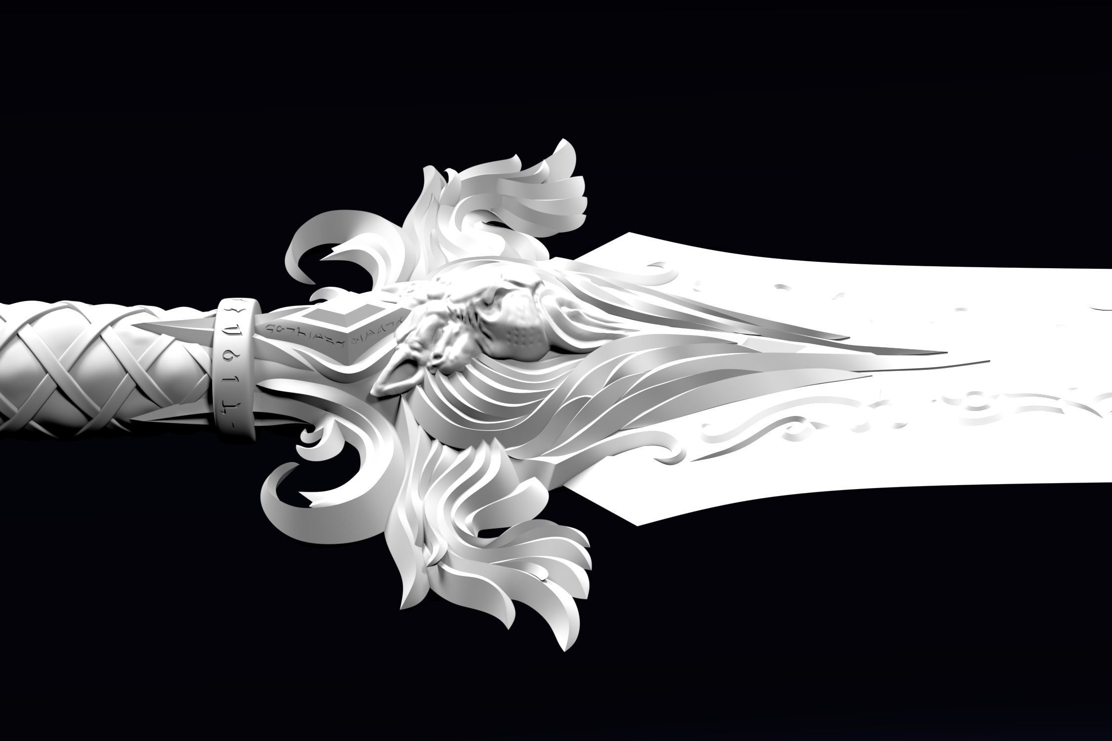 The Sword of King Llane from Warcraft movie 3D print model_9