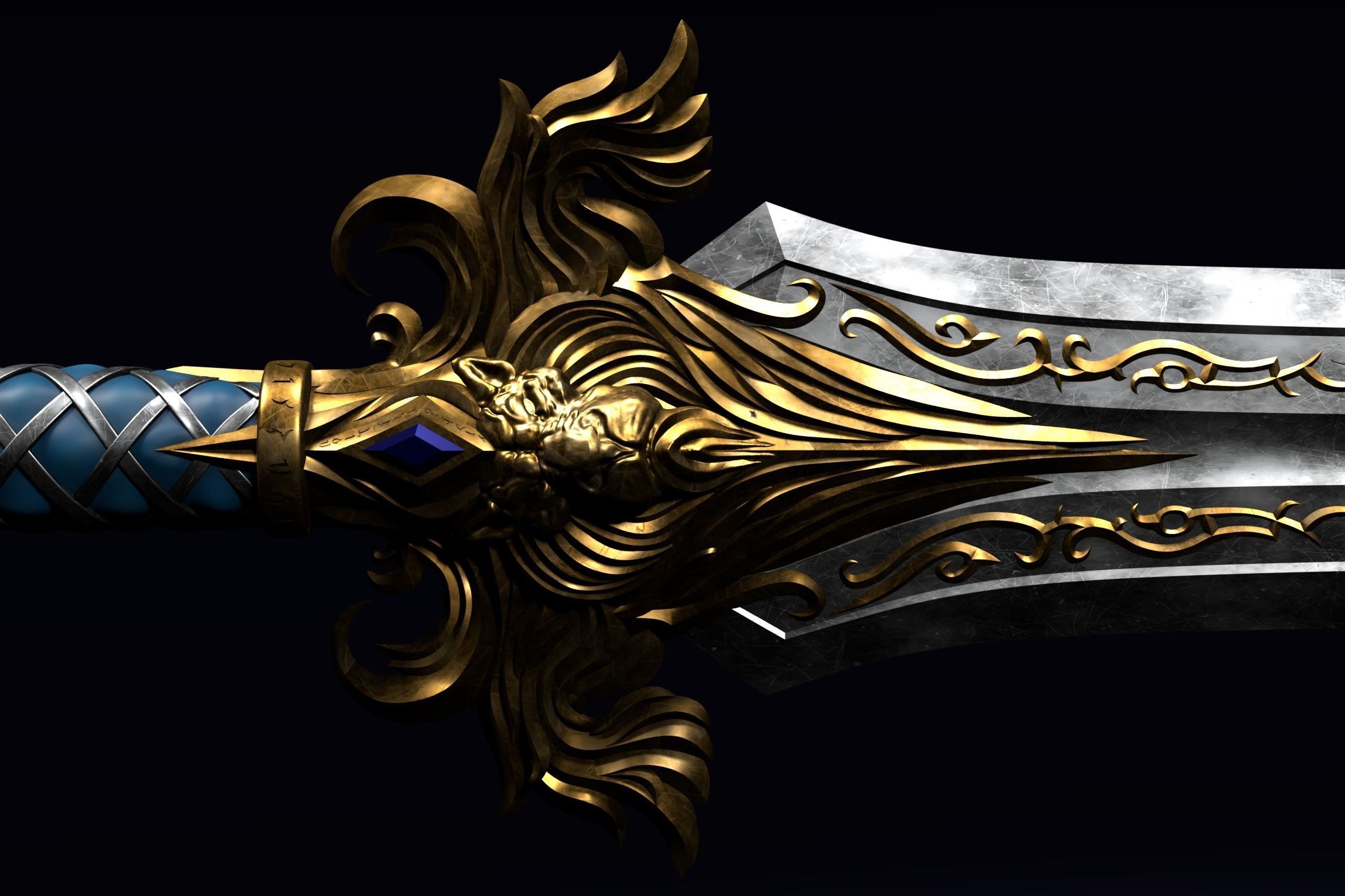 The Sword of King Llane from Warcraft movie 3D print model_6