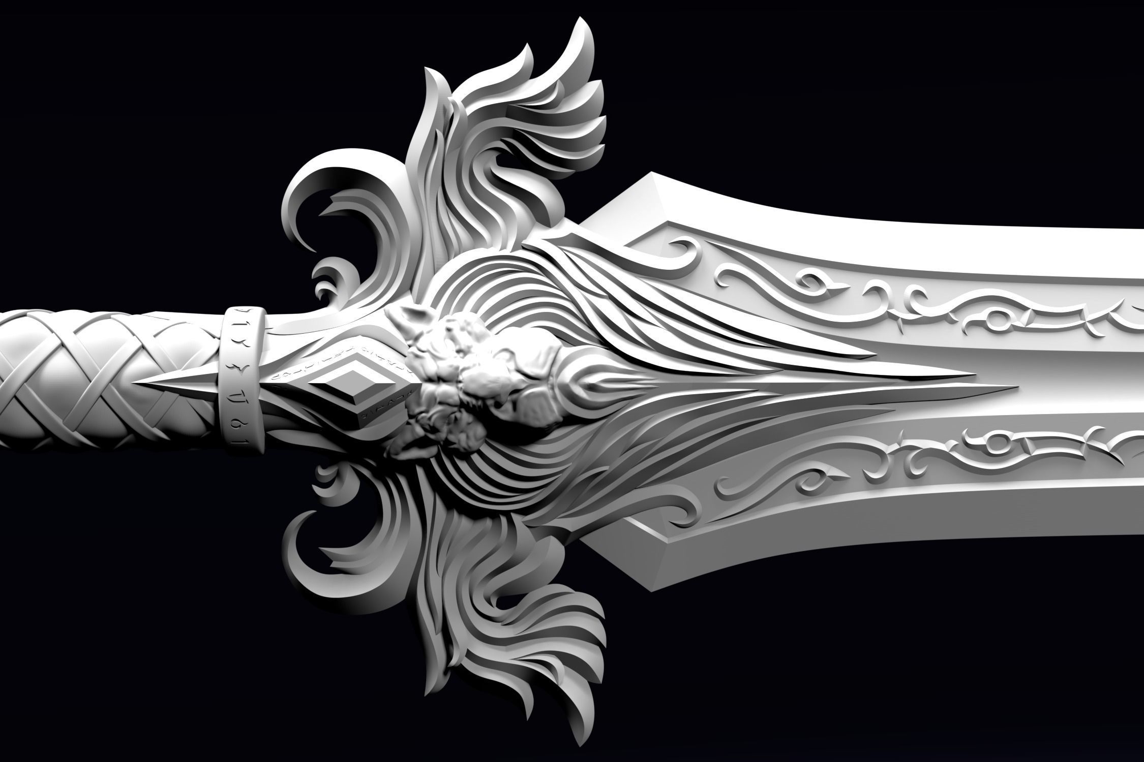 The Sword of King Llane from Warcraft movie 3D print model_7