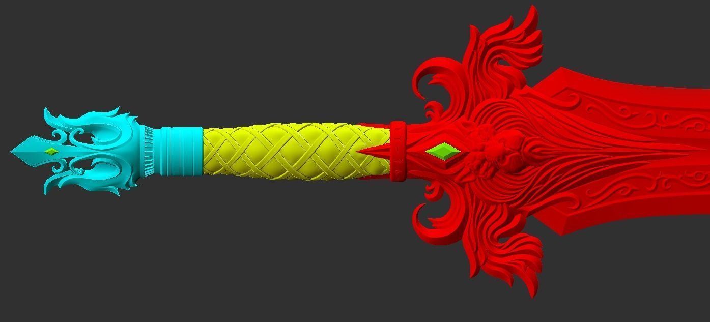 The Sword of King Llane from Warcraft movie 3D print model_17