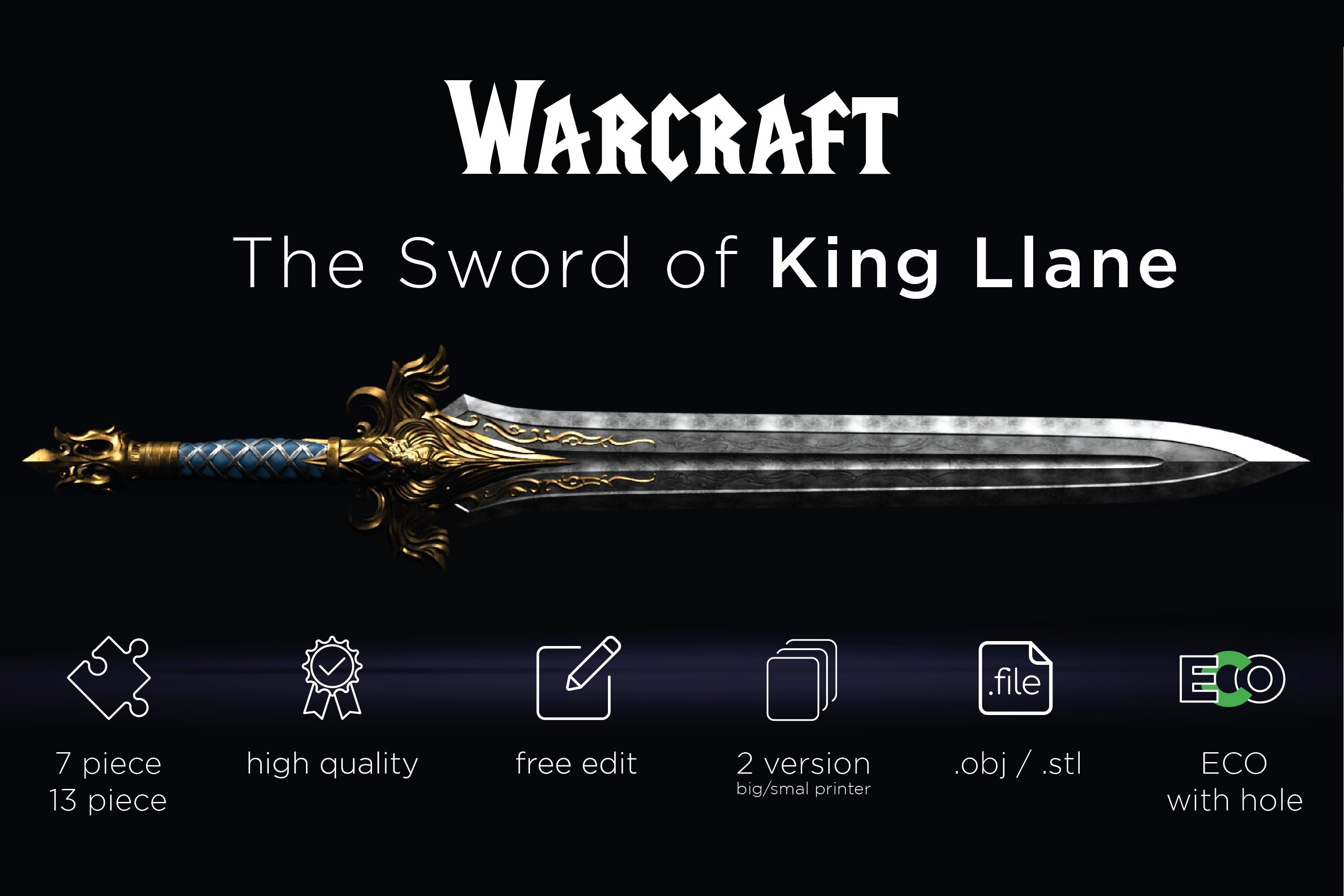 The Sword of King Llane from Warcraft movie 3D print model_11