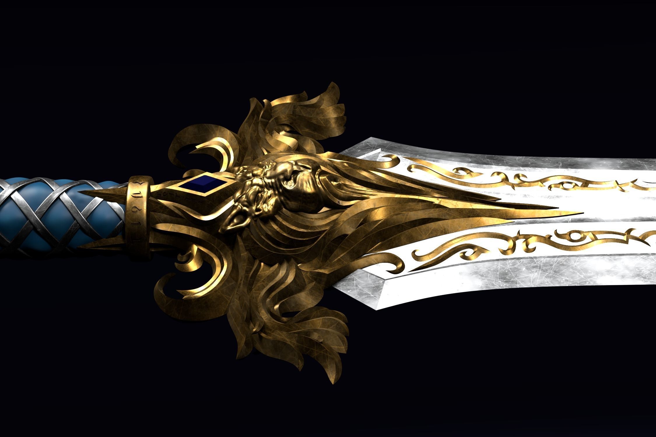 The Sword of King Llane from Warcraft movie 3D print model_8