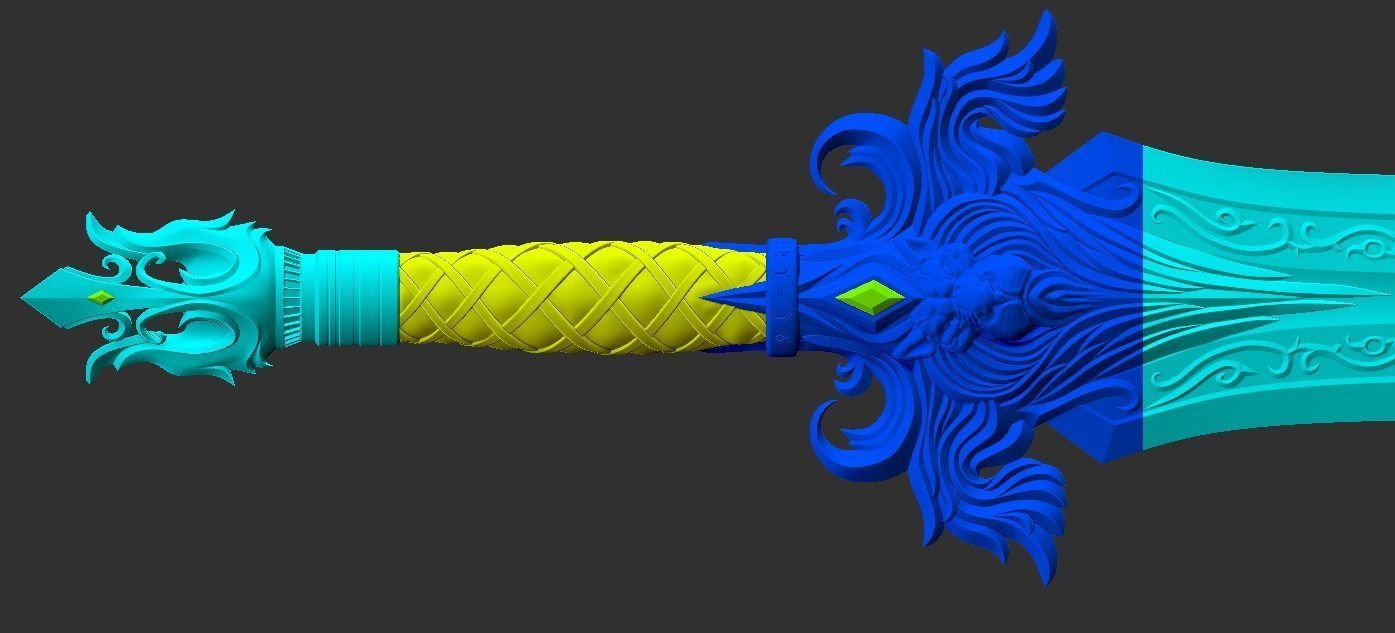 The Sword of King Llane from Warcraft movie 3D print model_16