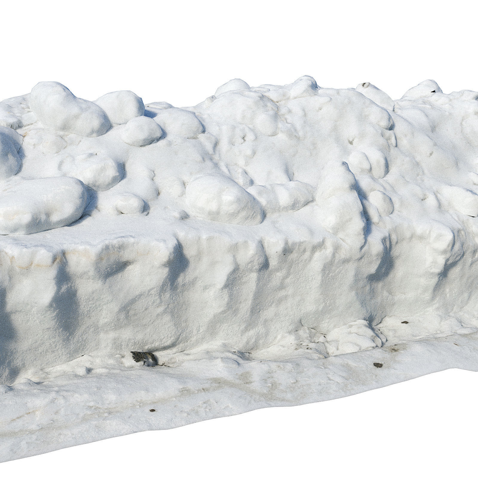 Ultra realistic a Pile v2 of snow 3D model_9