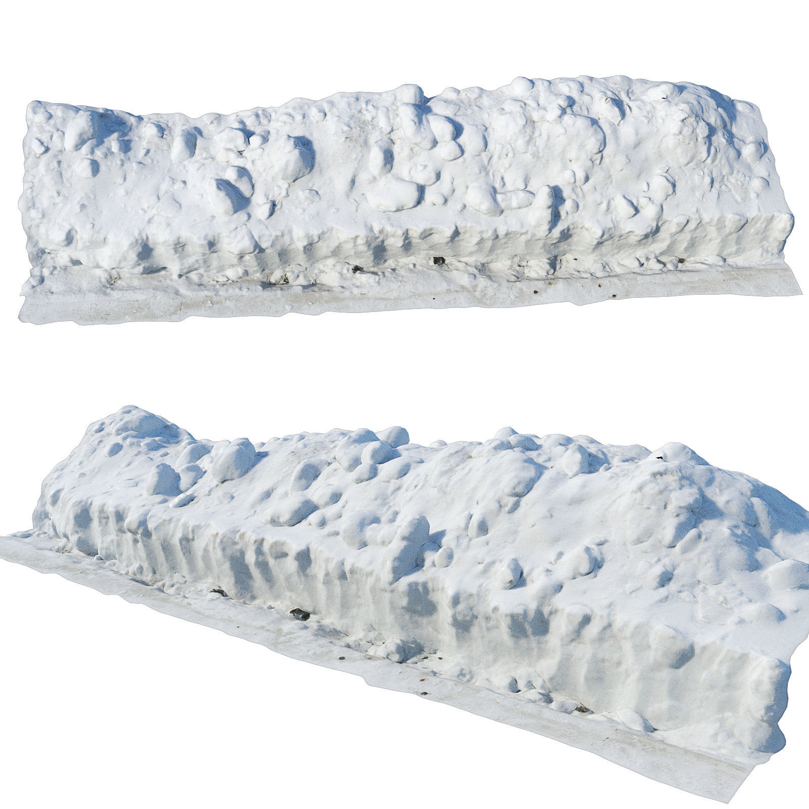 Ultra realistic a Pile v2 of snow 3D model_3