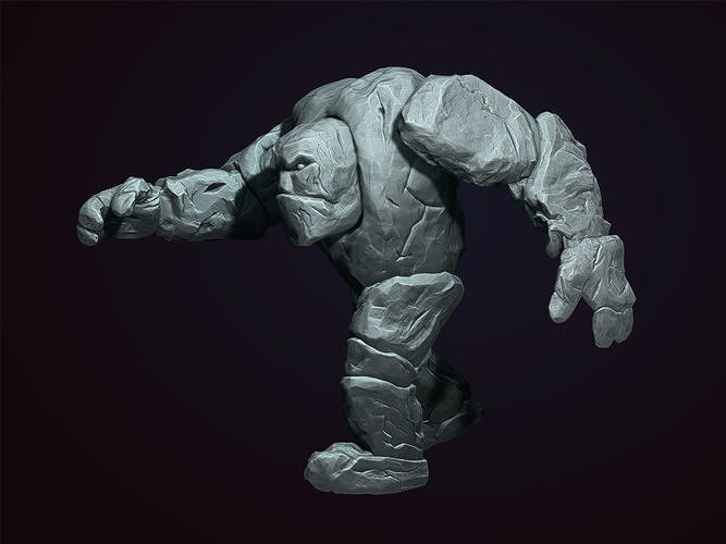Stone Golem for FDM printers 3D print model