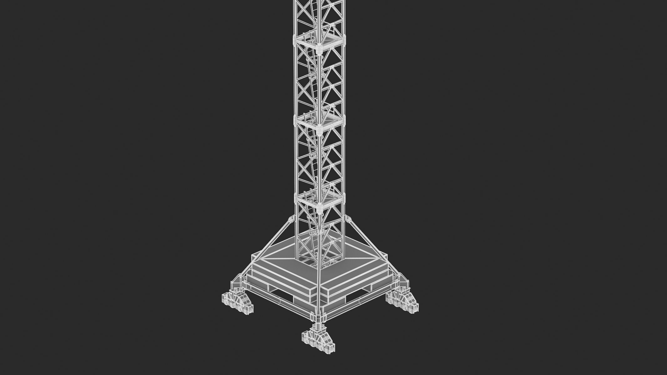 Tower Crane Liebherr 250 EC-B 12 Litronic 3D model_37