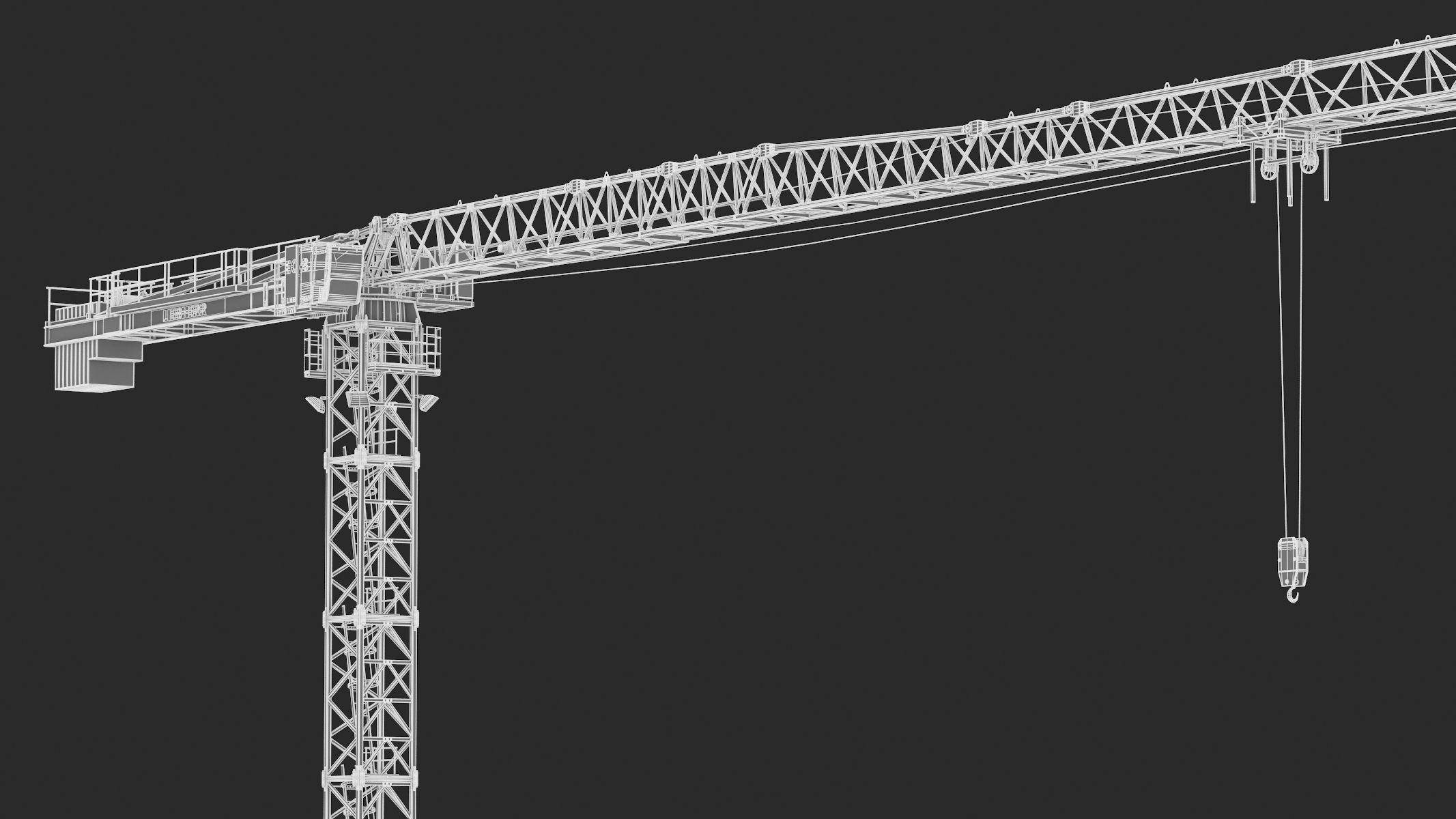 Tower Crane Liebherr 250 EC-B 12 Litronic 3D model_25